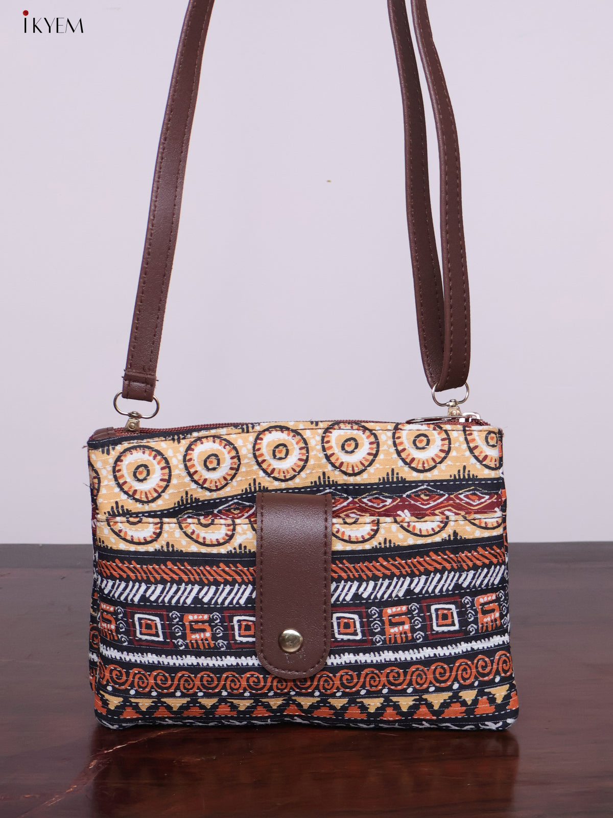 Cotton Printed Sling Bag - Sandal - KL20125