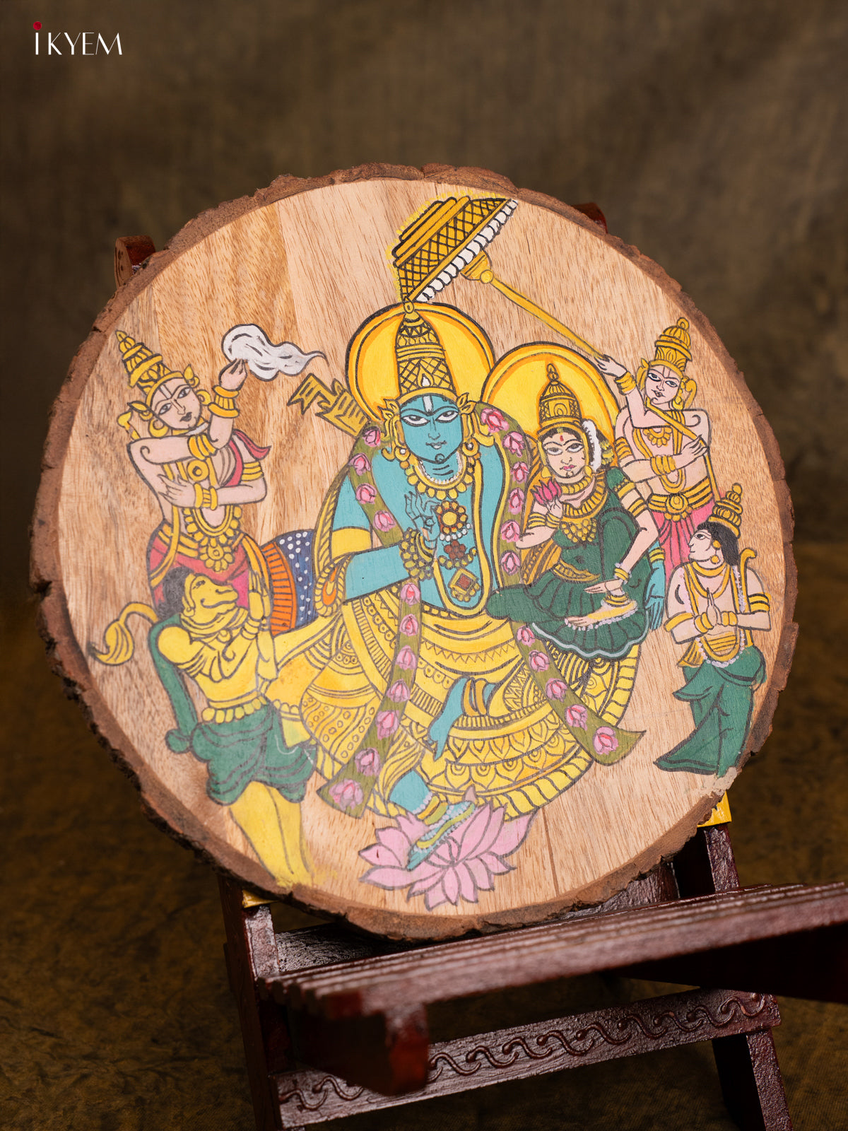 Pattachitra Art Painting - Ramar Pattabhiraman(10x10) - KA04112