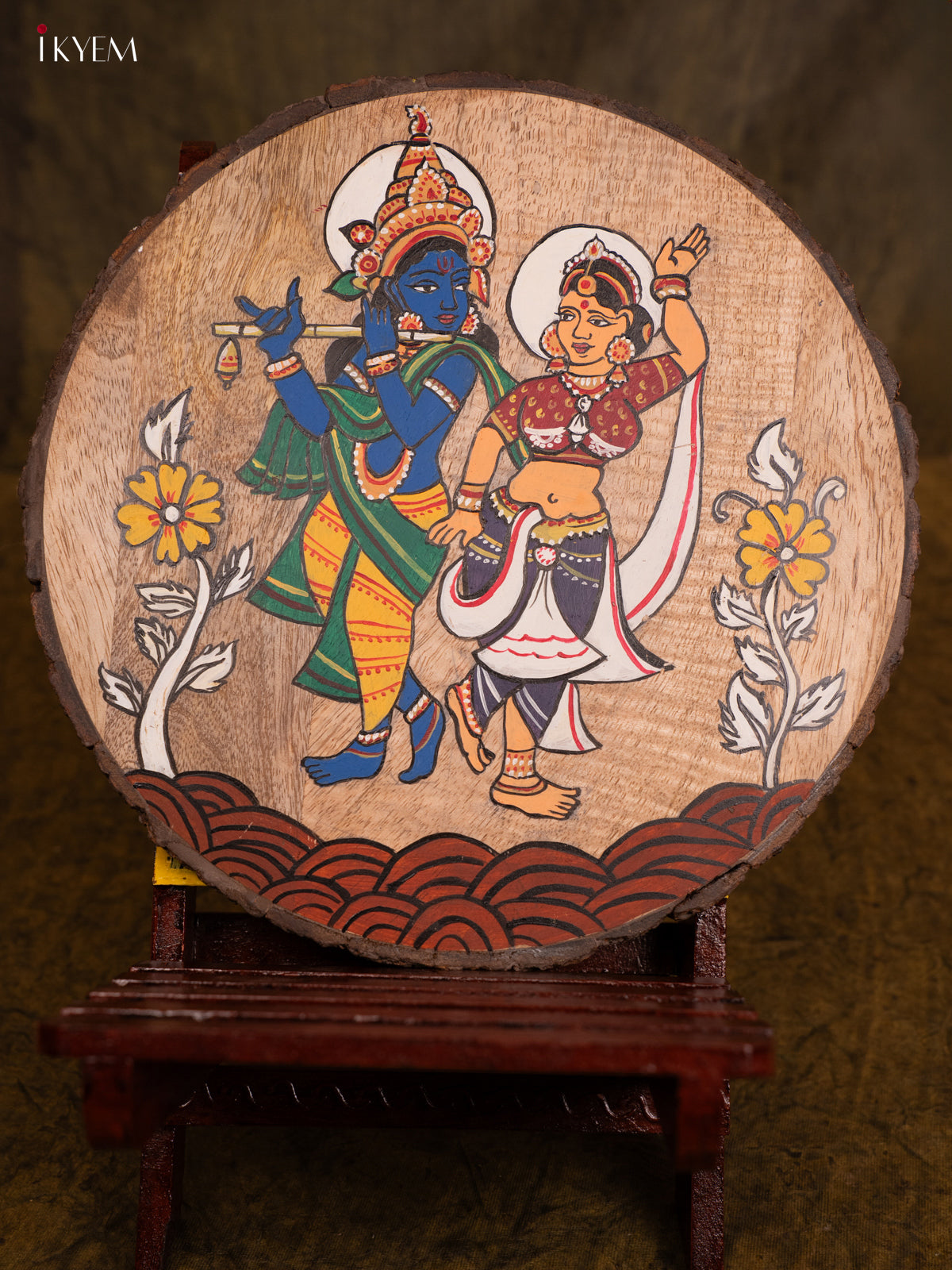 Pattachitra Art Painting - Radha Krishna (10x10) - KA04115