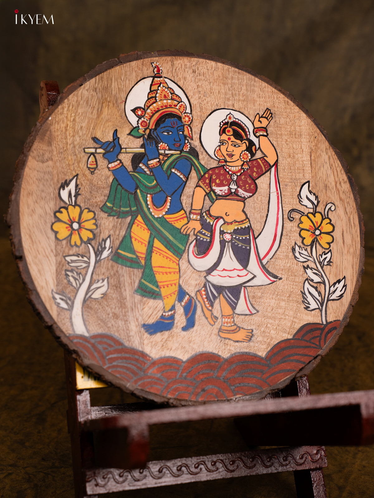 Pattachitra Art Painting - Radha Krishna (10x10) - KA04115