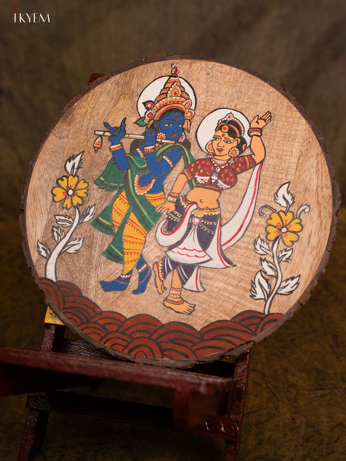 Pattachitra Art Painting - Radha Krishna (10x10) - KA04115