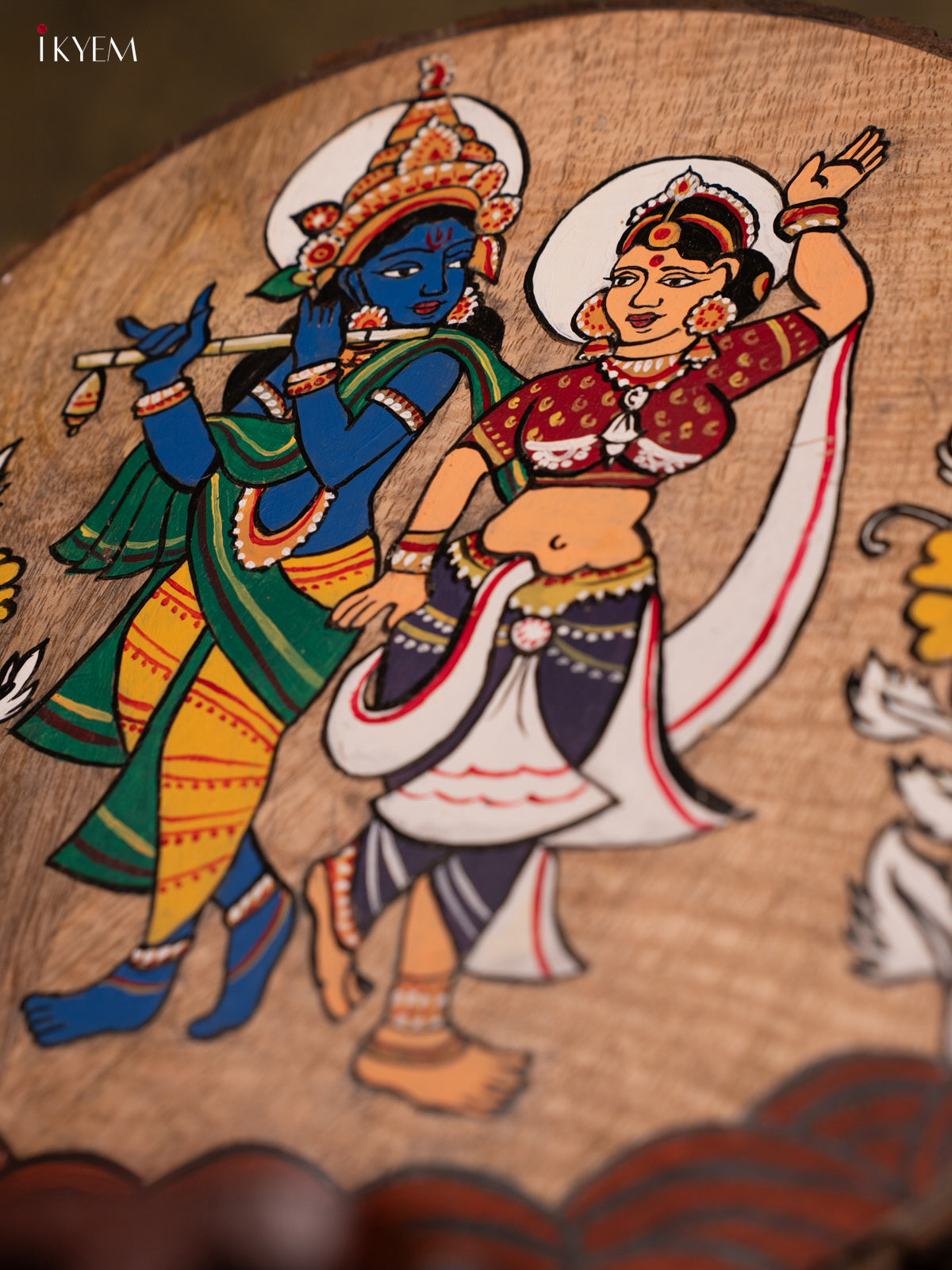 Pattachitra Art Painting - Radha Krishna (10x10) - KA04115