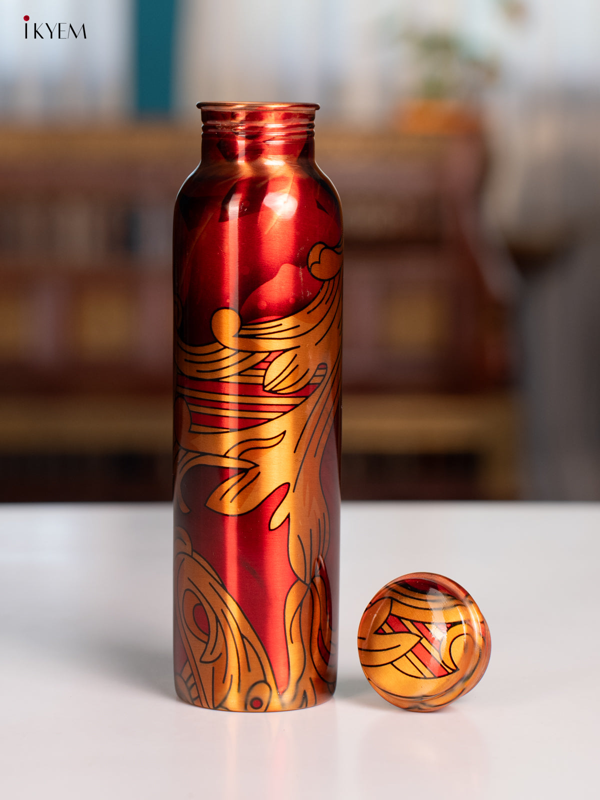 Digital Printed copper bottle 1 litre - KA07119