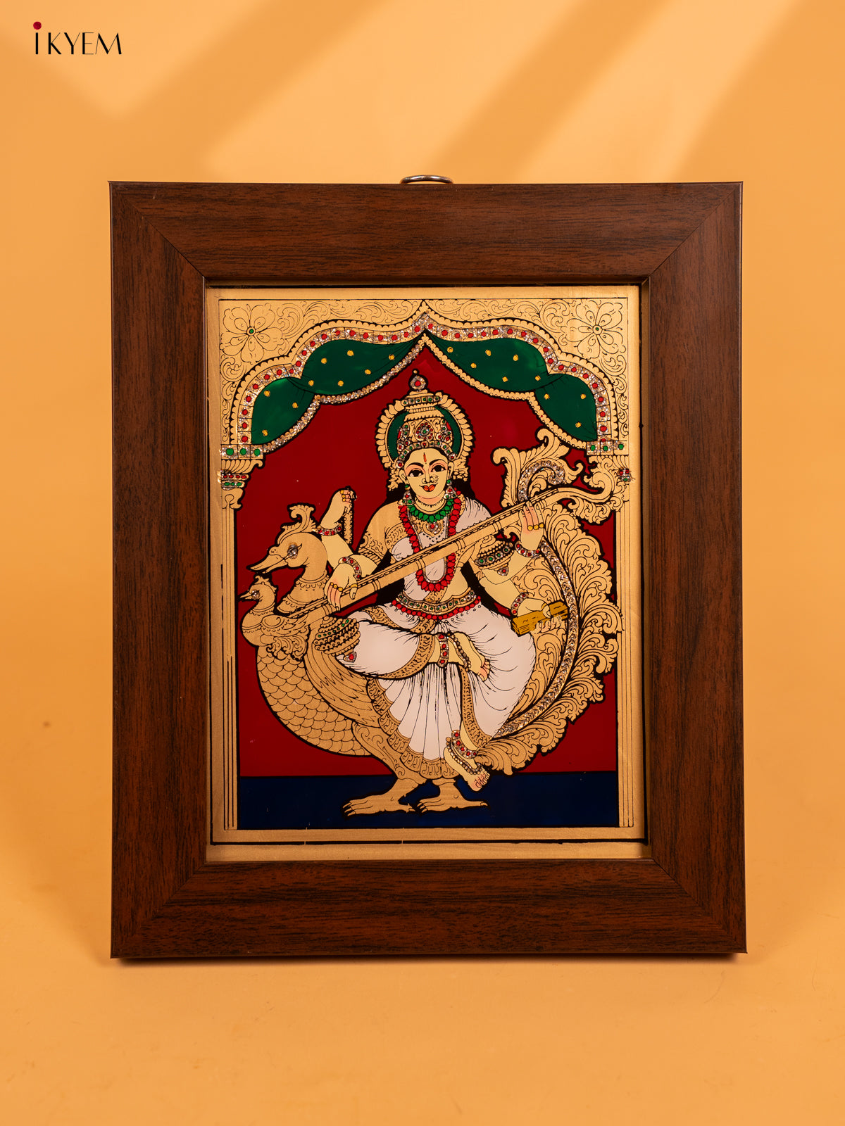 Reverse Glass Painted Photo Frame (10x8) - Saraswathi - KA07121