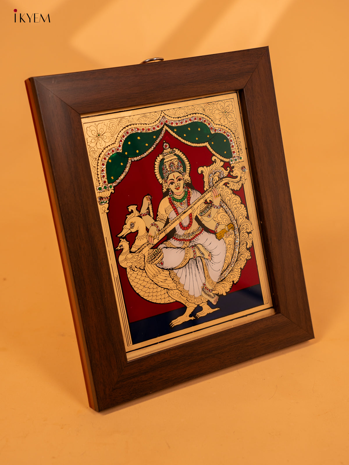 Reverse Glass Painted Photo Frame (10x8) - Saraswathi - KA07121