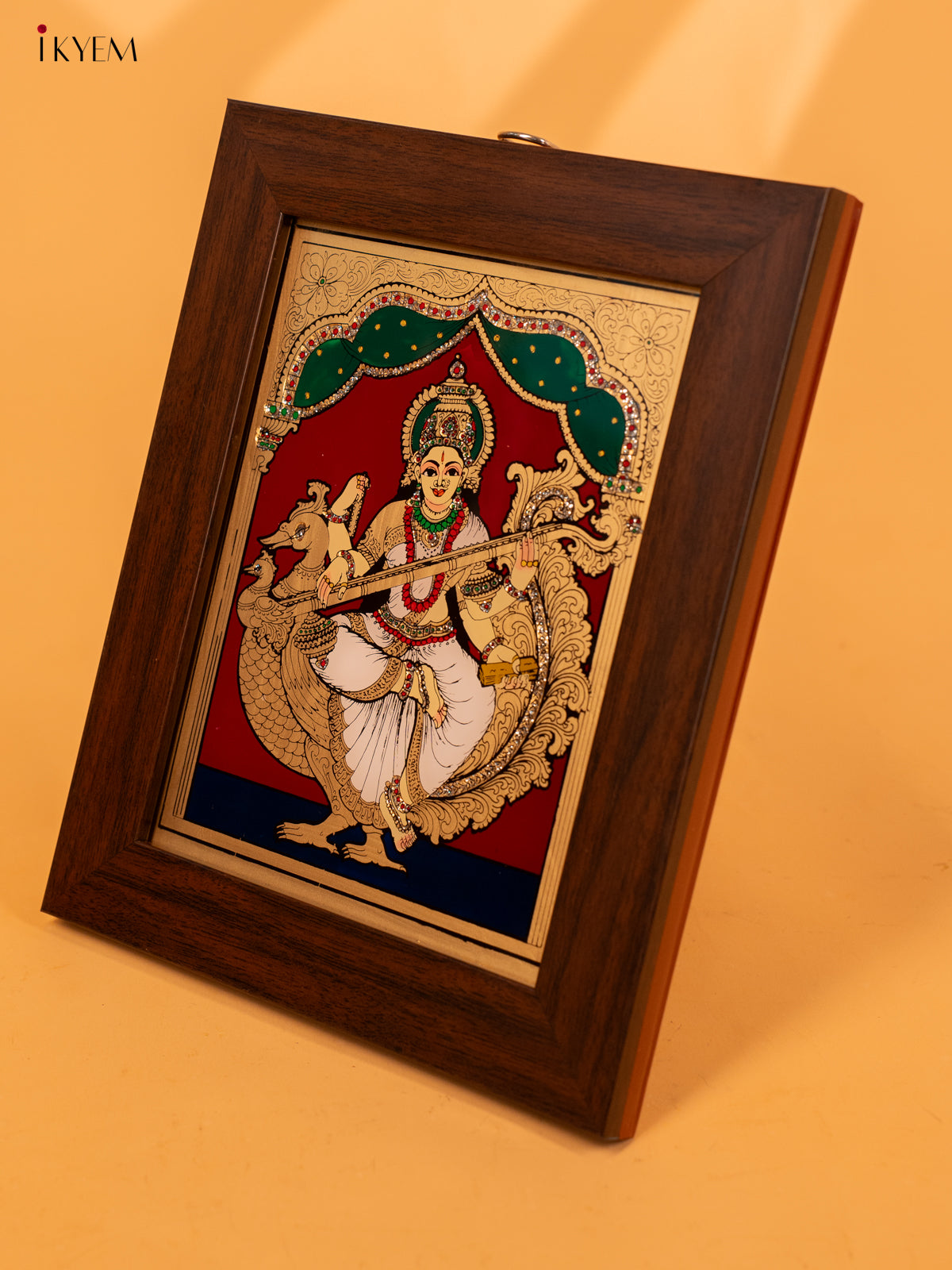 Reverse Glass Painted Photo Frame (10x8) - Saraswathi - KA07121