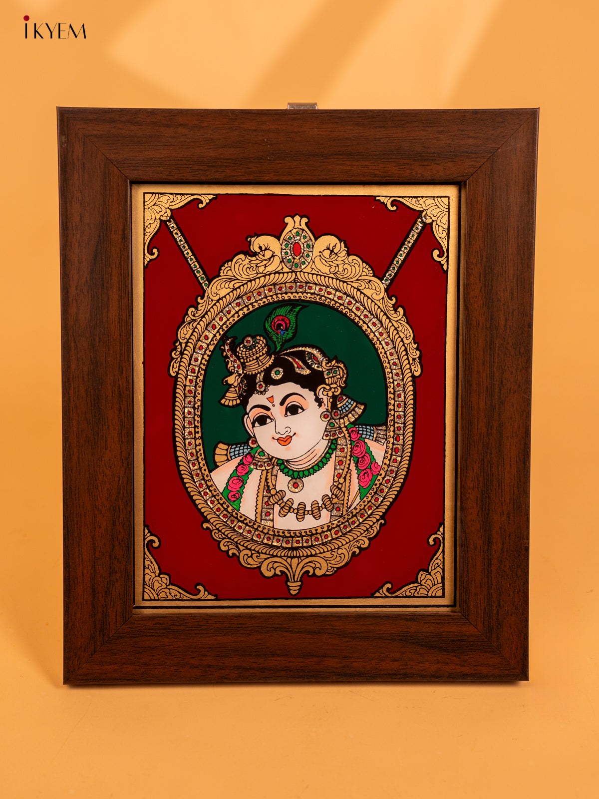 Reverse Glass Painted Photo Frame (10x8) -Krishna - KA07122