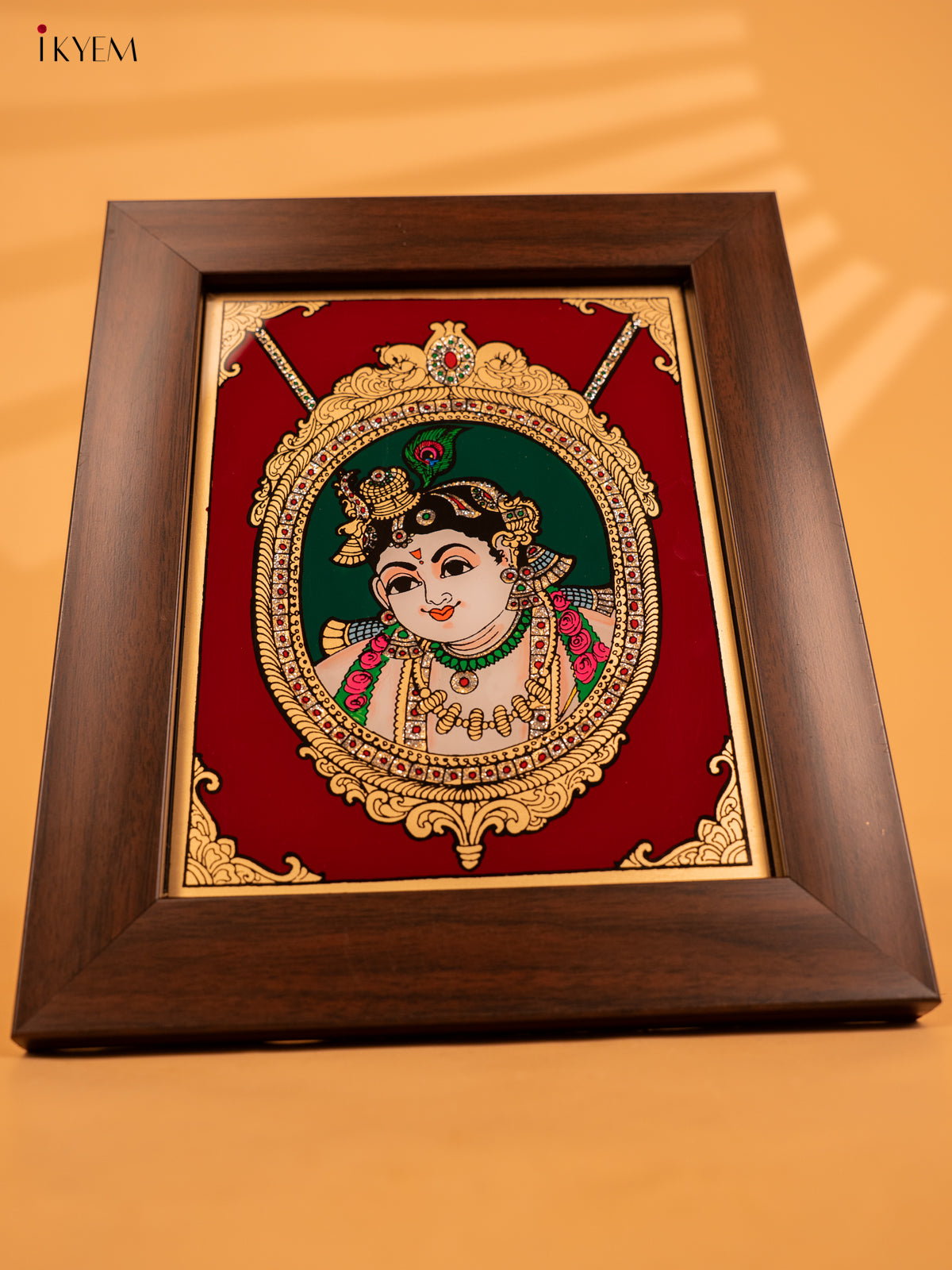 Reverse Glass Painted Photo Frame (10x8) -Krishna - KA07122