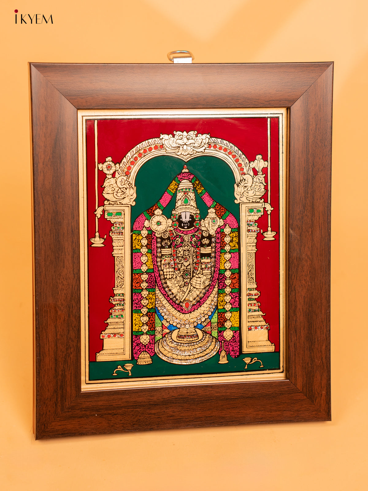 Reverse Glass Painted Photo Frame (10x8) - Venkateshwara -KA07125