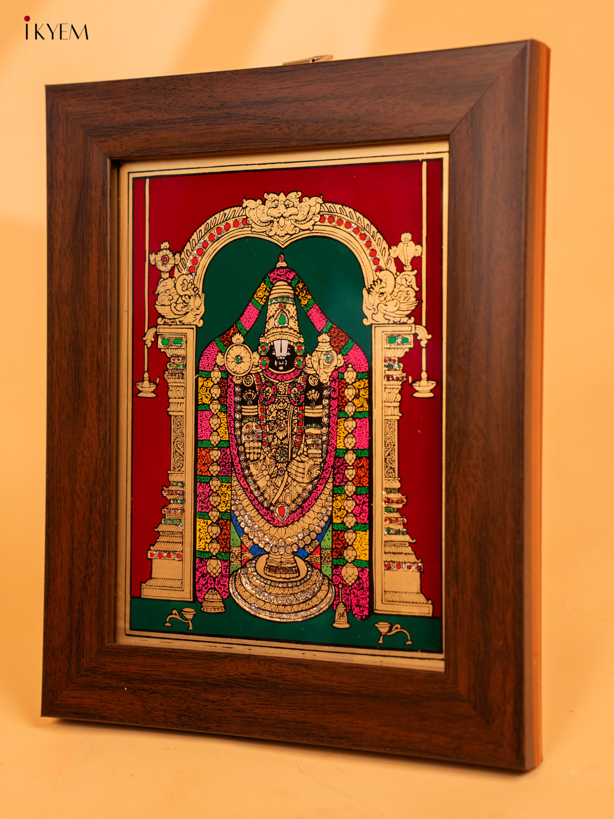 Reverse Glass Painted Photo Frame (10x8) - Venkateshwara -KA07125