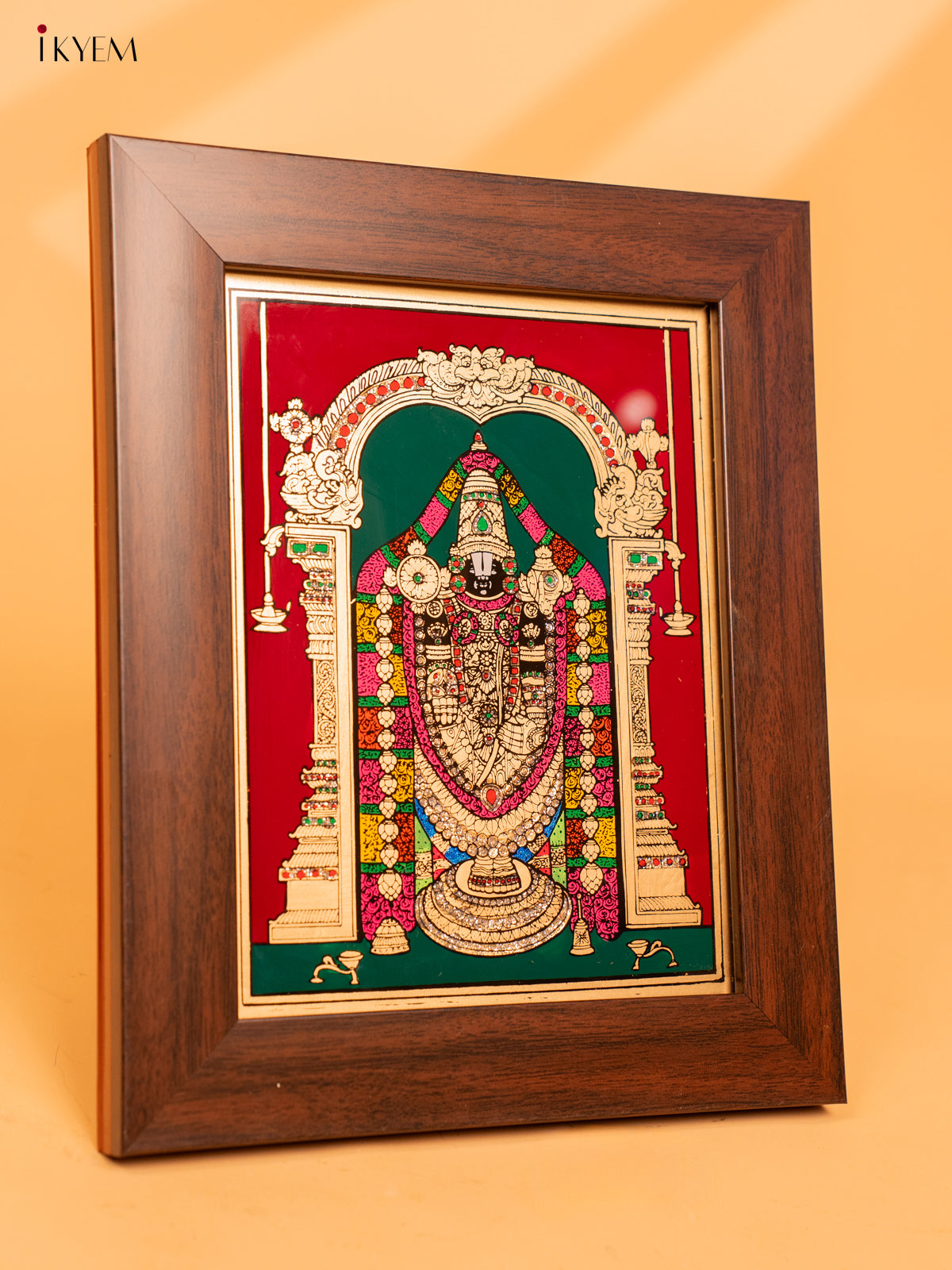 Reverse Glass Painted Photo Frame (10x8) - Venkateshwara -KA07125