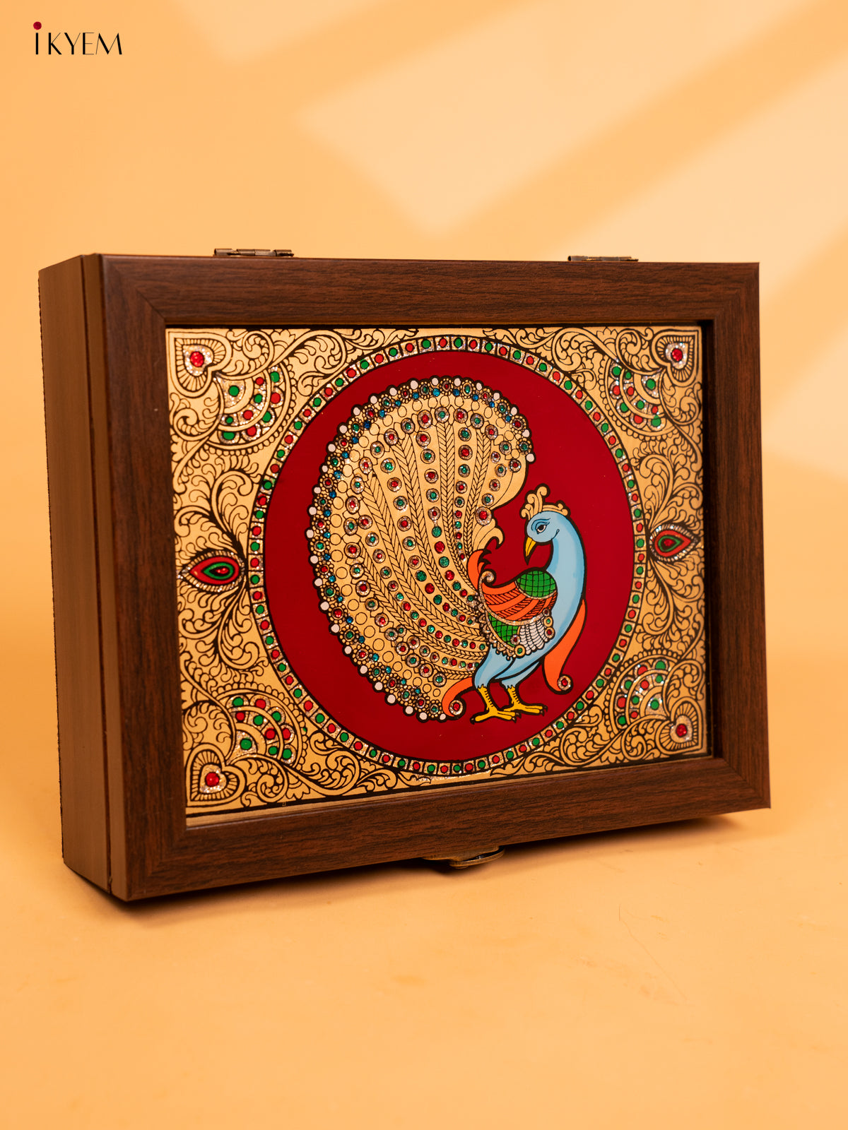 Reverse Glass Painted Jewel box (9x7) Annapakshi - KA07130