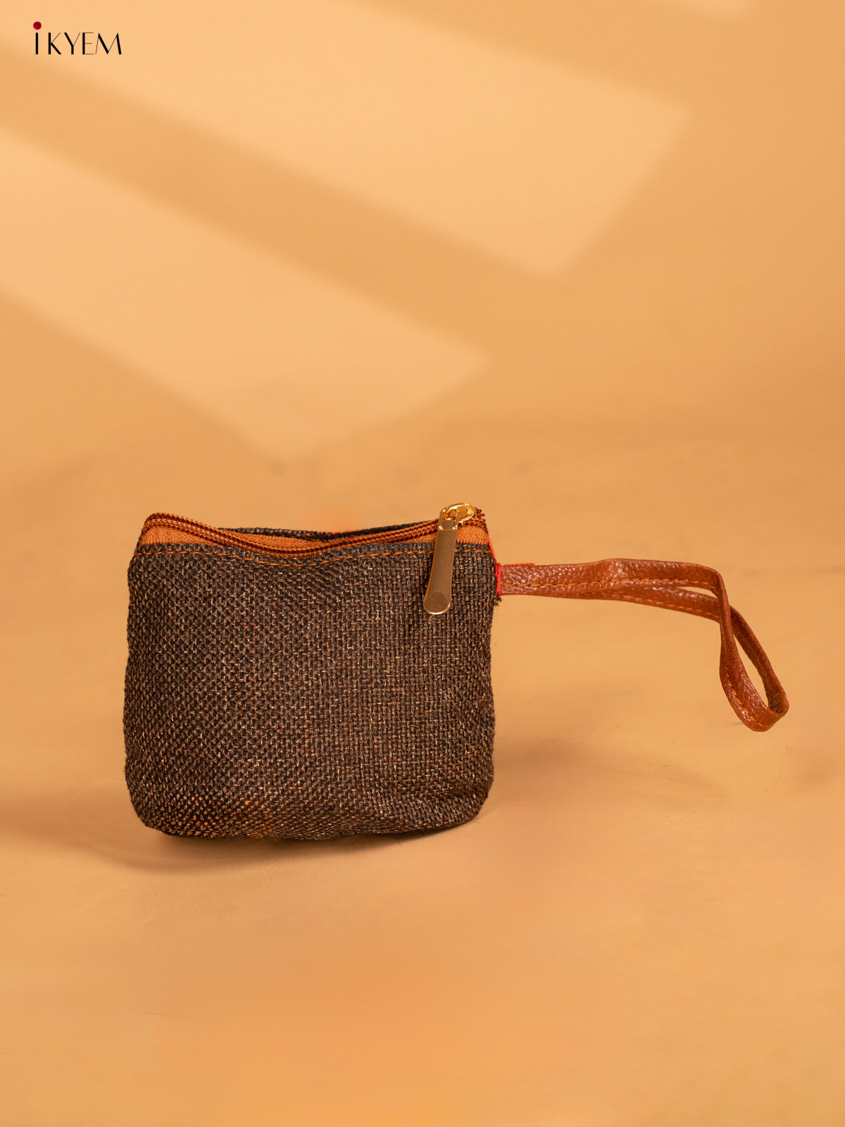 Jacquard Handbag with Coin Pouch - Brown - KA18149