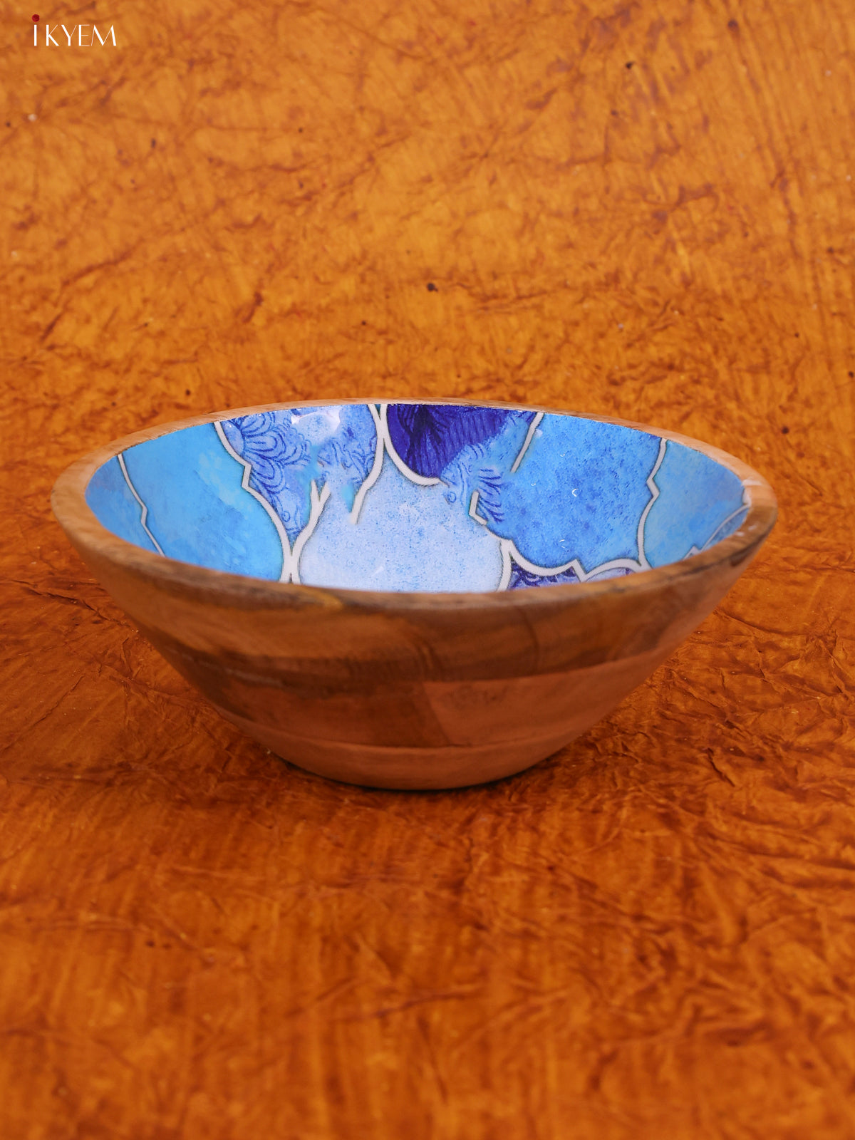 Wooden crockery Mango Bowl Large - Light Blue - KA22115