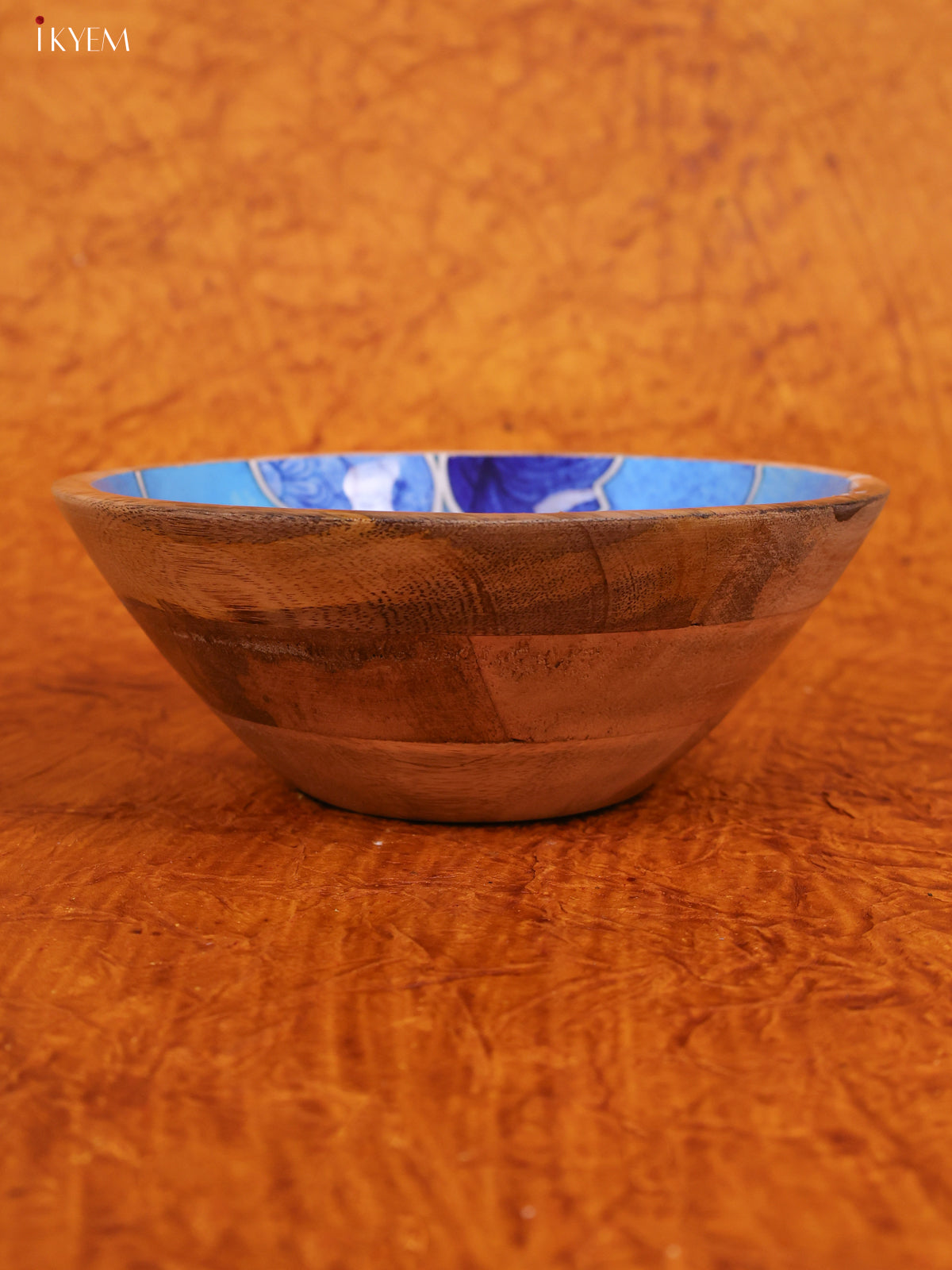 Wooden crockery Mango Bowl Large - Light Blue - KA22115