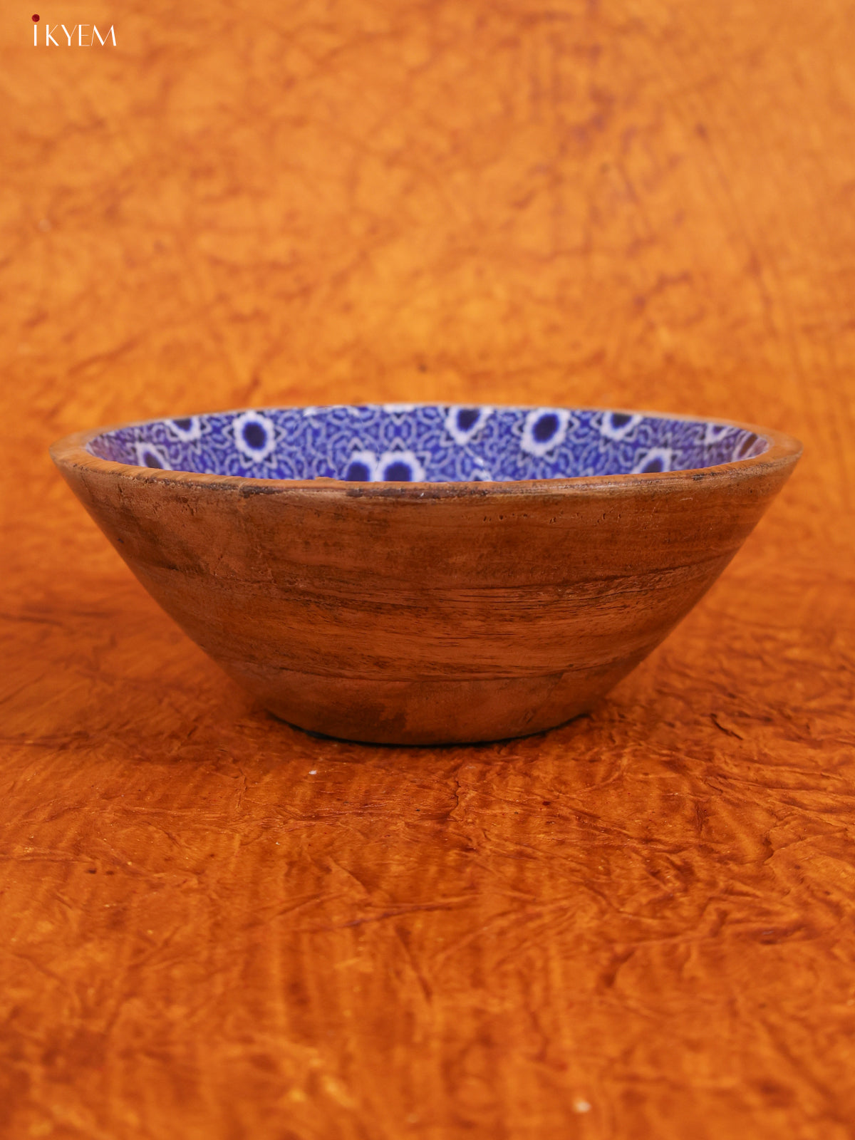 Wooden crockery Bowl Medium - Blue - KA22118