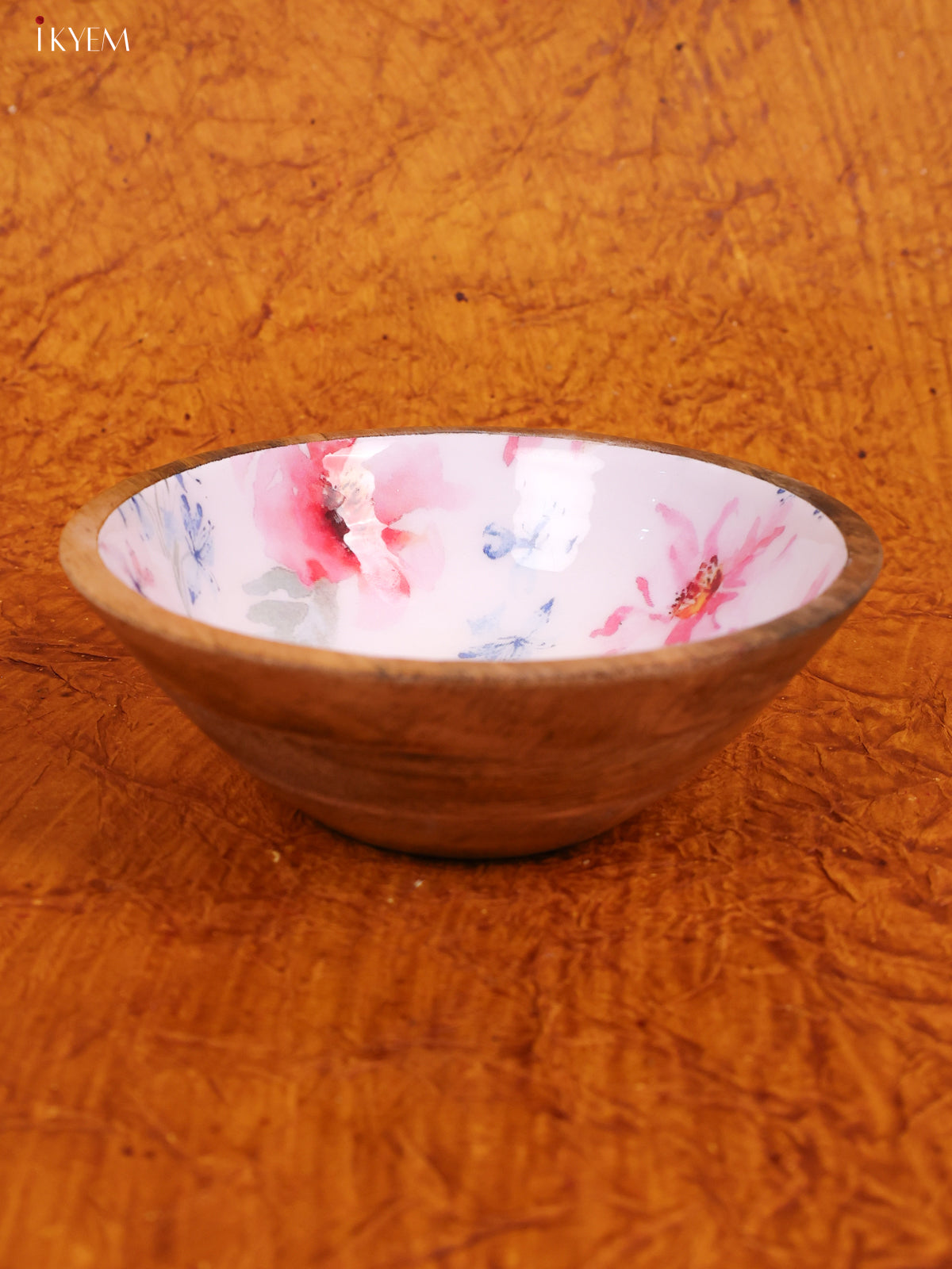 Wooden crockery Small Mango Bowl - White- KA22123