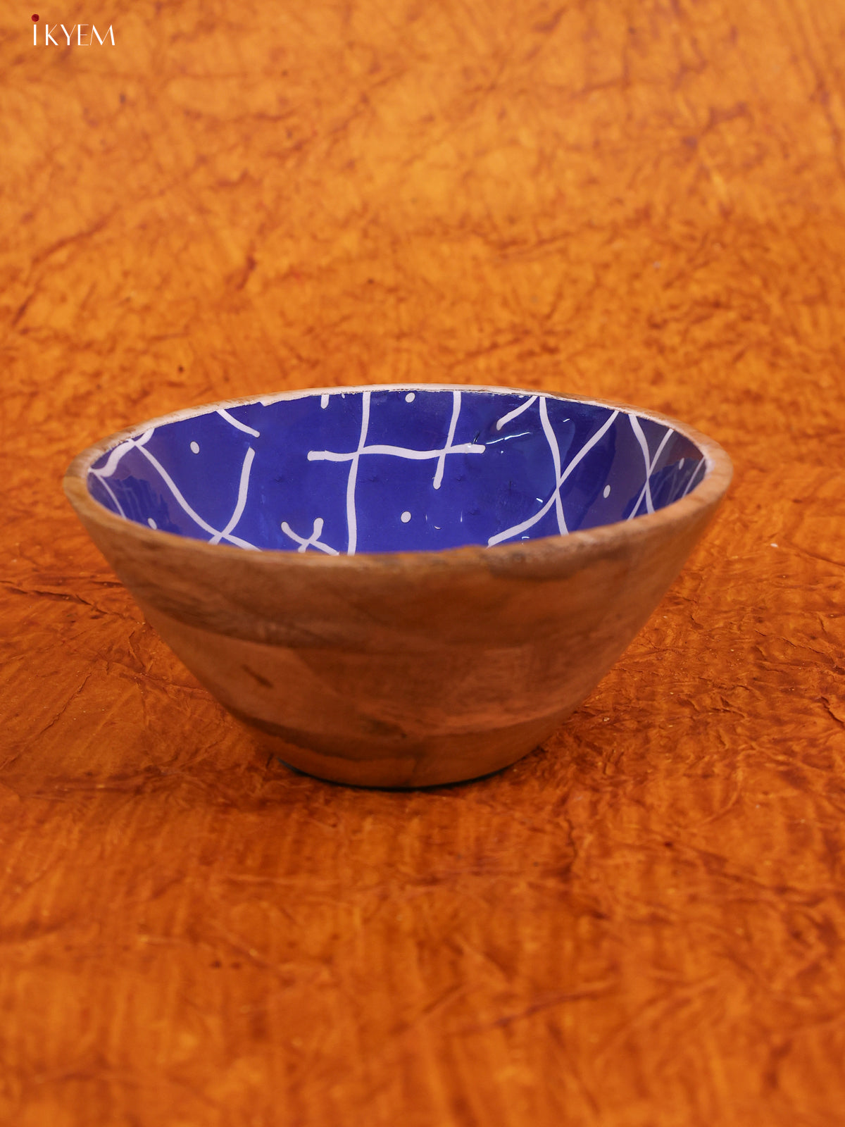 Wooden crockery Mango Bowl Medium - Dark Blue - KA22125