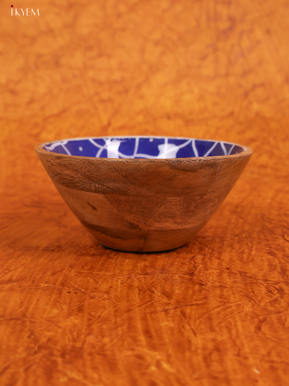 Wooden crockery Mango Bowl Medium - Dark Blue - KA22125