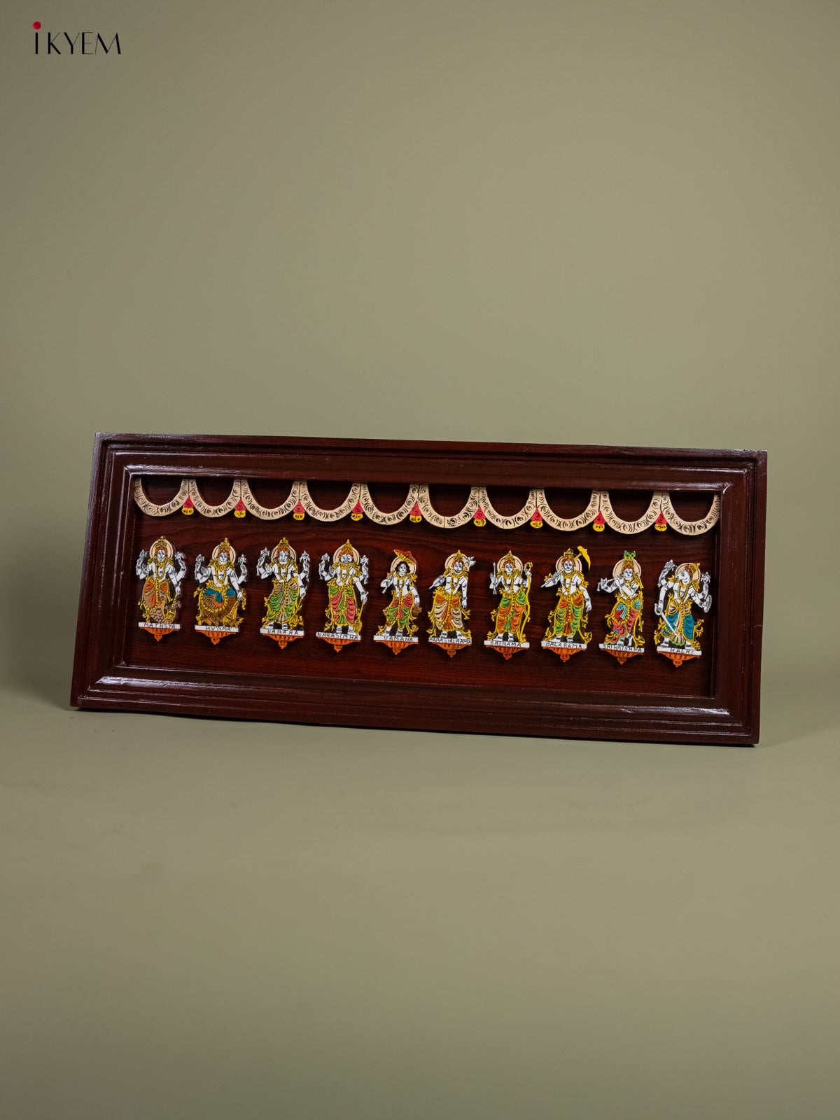 Mysore Rosewood Inlay 3D Panel - Dasavatharam - KA30129