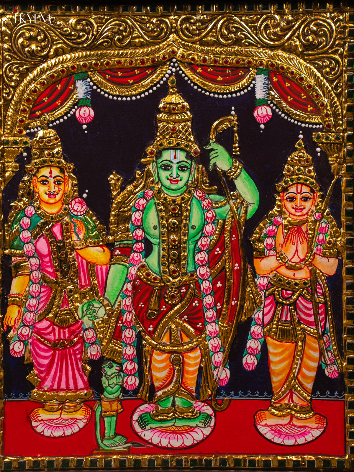 Ram darbar - Tanjore Painting (18x15) - KB01113