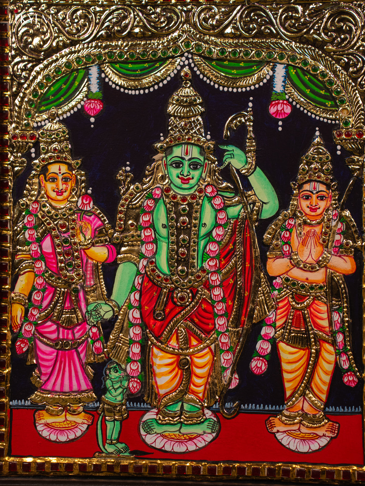 Ram darbar - Tanjore Painting (18x15) - KB01113