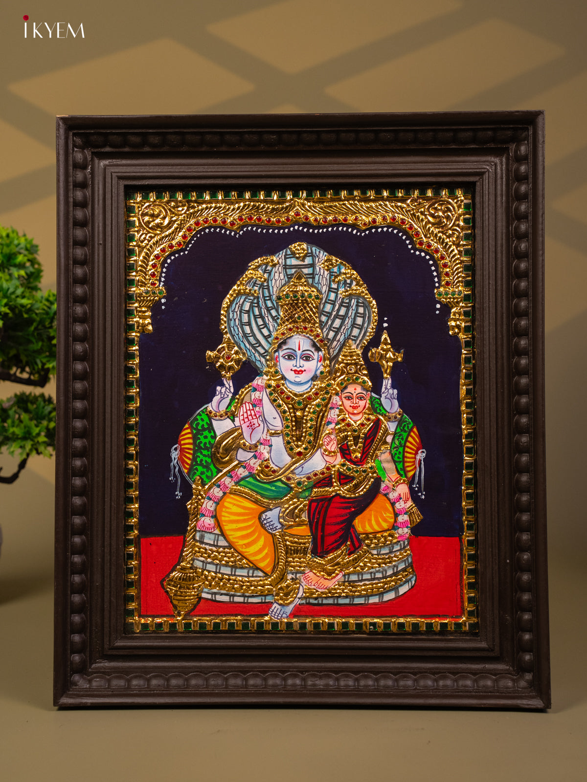 Lakshmi Vishnu - Tanjore Painting (18x15) - KB01117