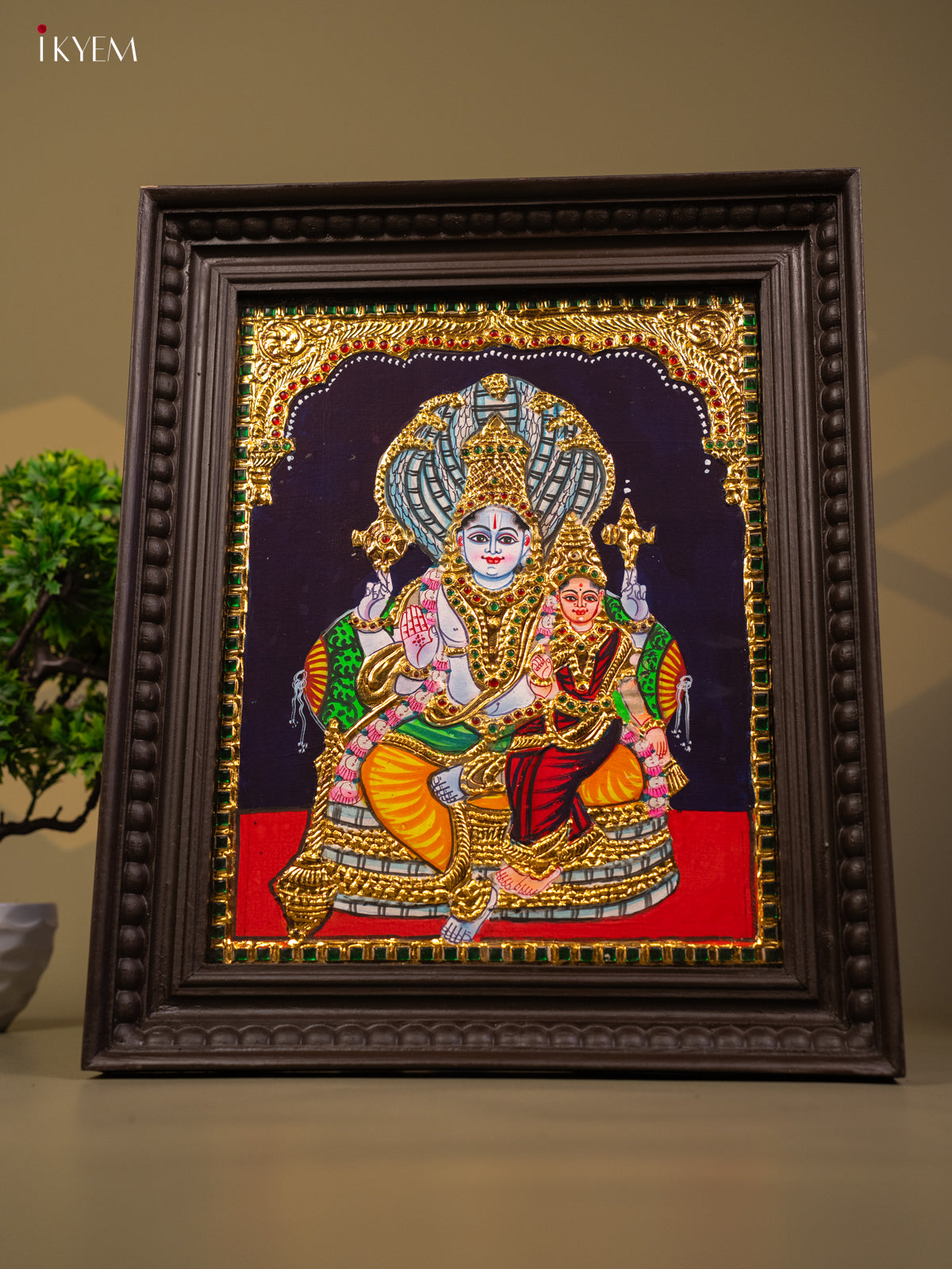 Lakshmi Vishnu - Tanjore Painting (18x15) - KB01117