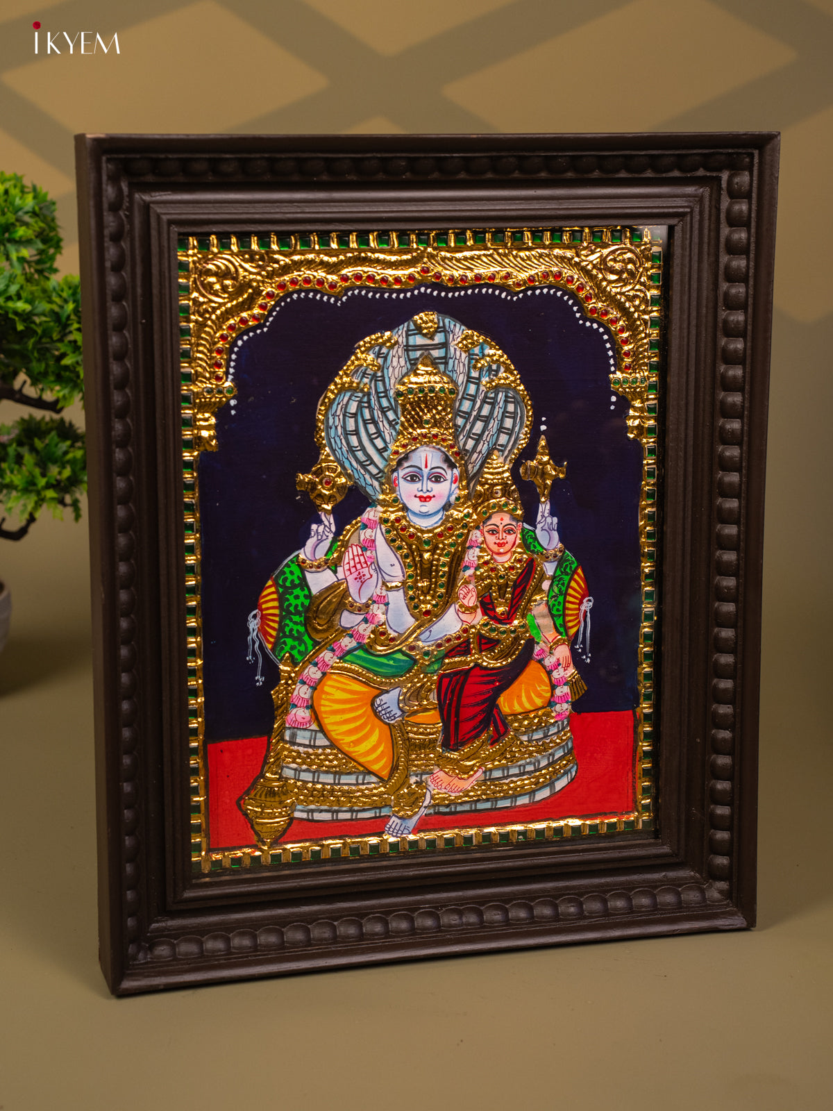 Lakshmi Vishnu - Tanjore Painting (18x15) - KB01117