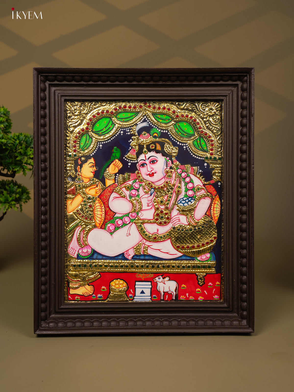 Baby Krishna - Tanjore Painting (18x15) -KB01118