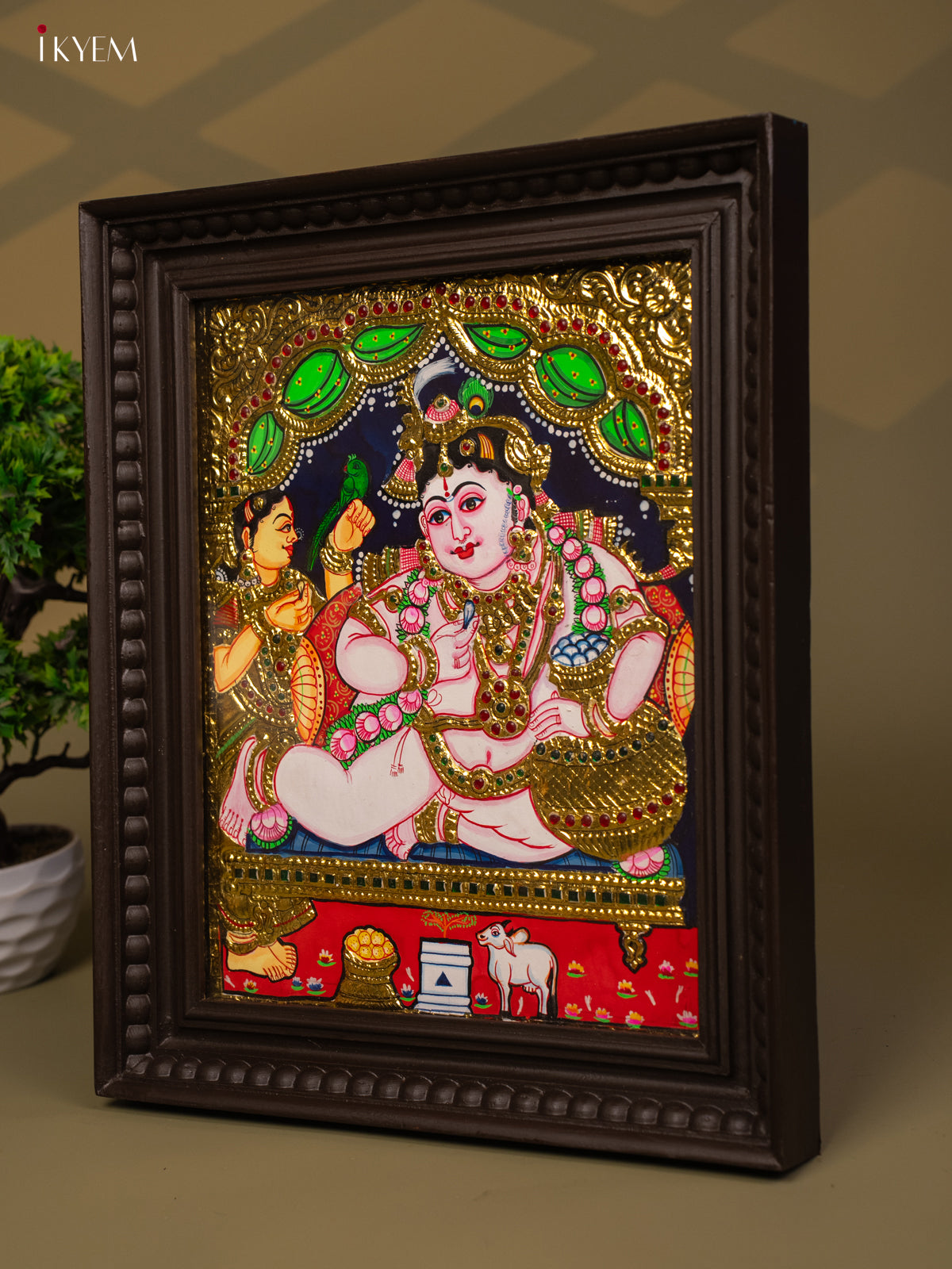 Baby Krishna - Tanjore Painting (18x15) -KB01118