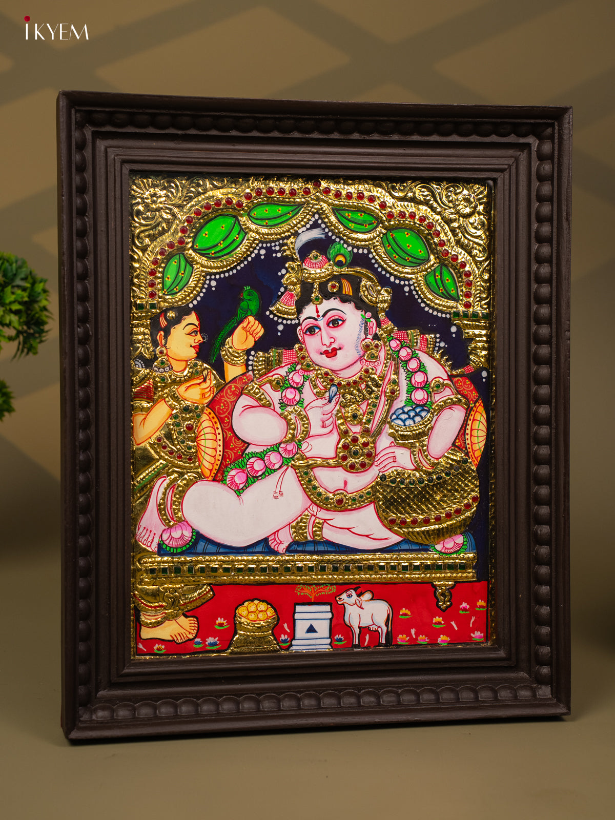 Baby Krishna - Tanjore Painting (18x15) -KB01118