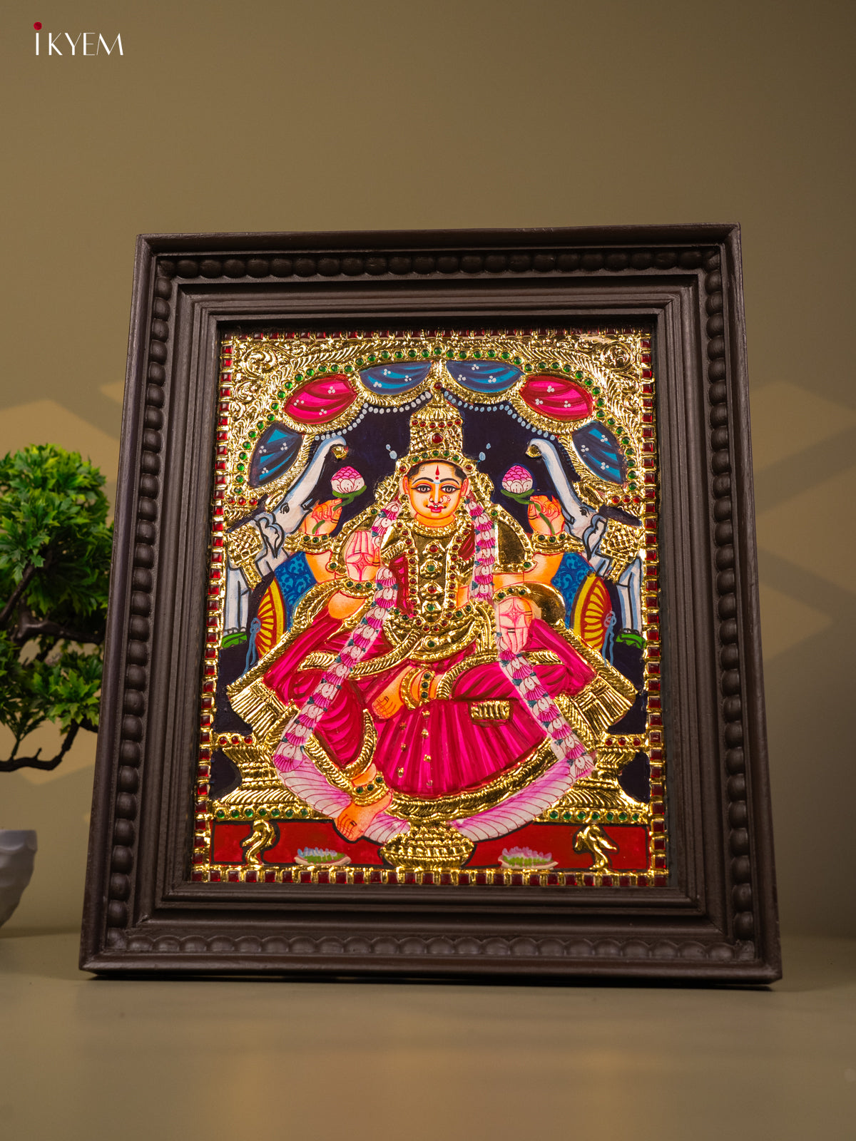 GajaLakshmi - Tanjore Painting (18x15) - KB01119