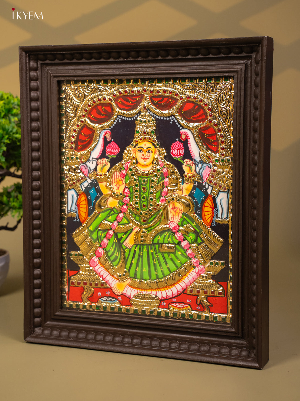 GajaLakshmi - Tanjore Painting (18x15) - KB01119