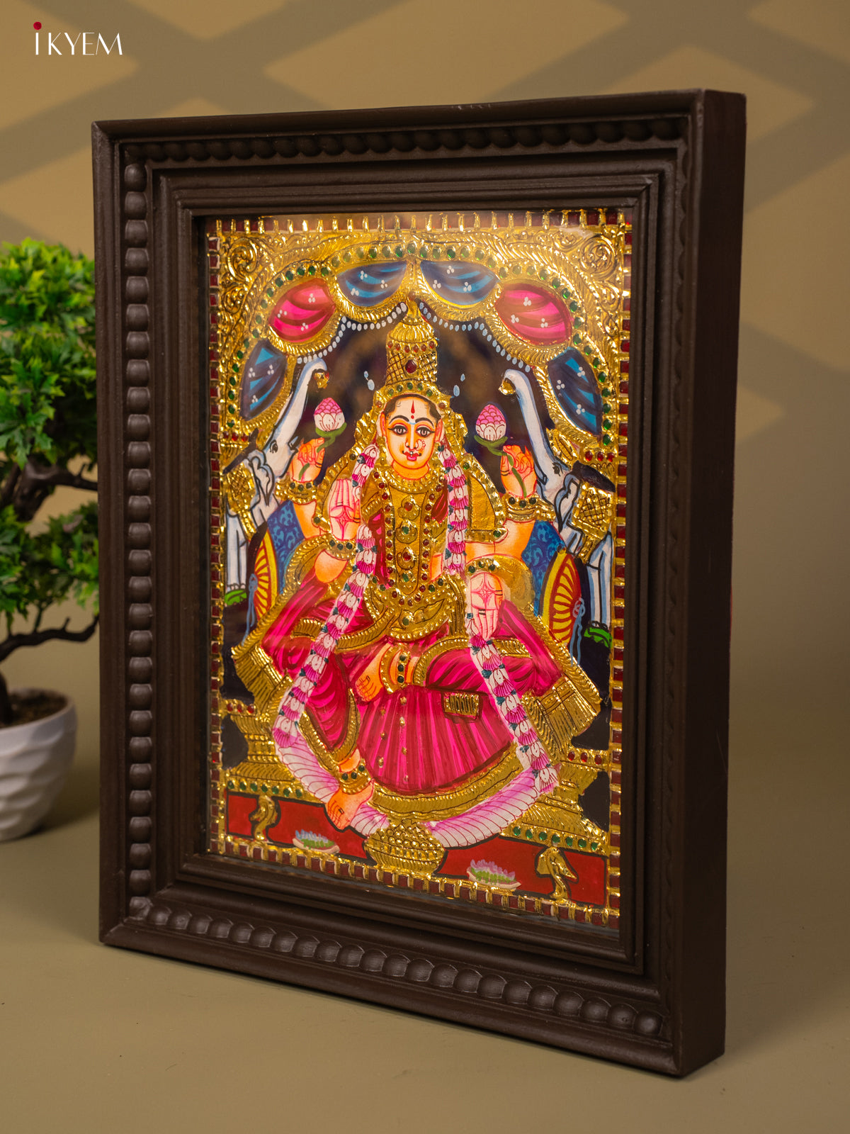 GajaLakshmi - Tanjore Painting (18x15) - KB01119