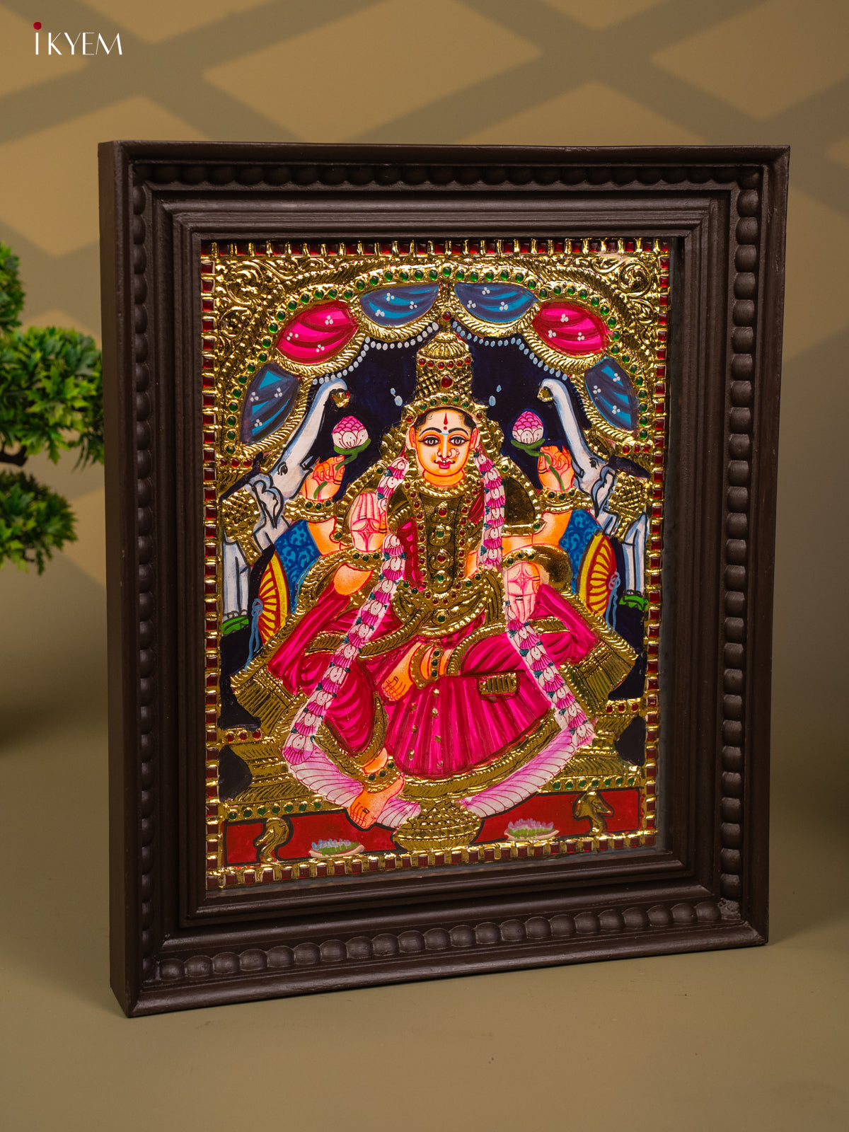 GajaLakshmi - Tanjore Painting (18x15) - KB01119