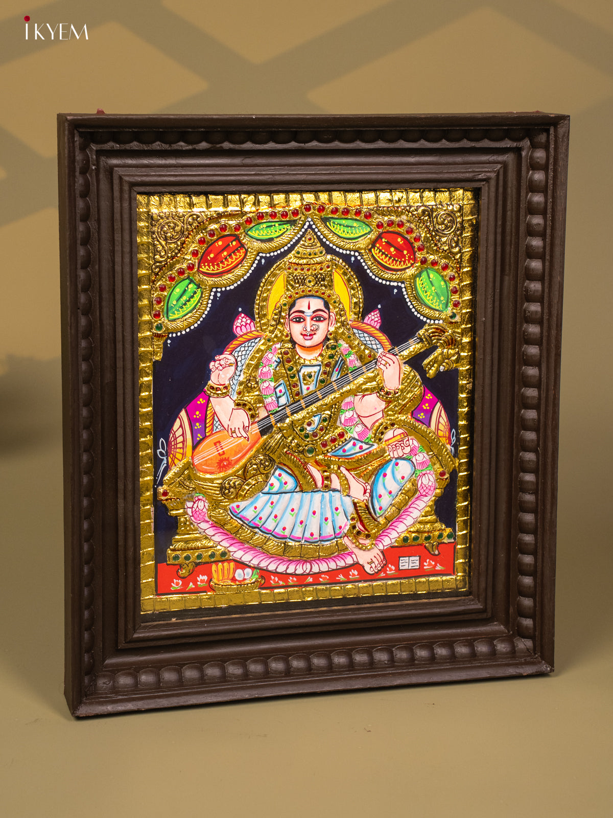 Saraswathi - Tanjore Painting (15x13) -KB01121