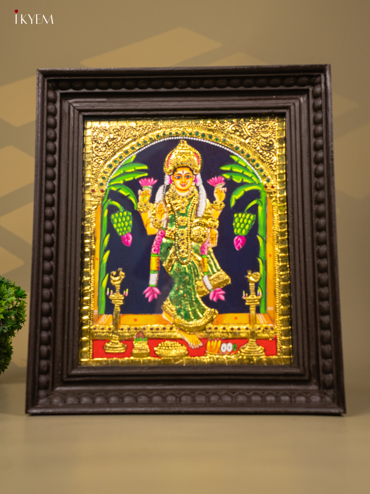 Lakshmi - Tanjore Painting (15x13) - KB01123