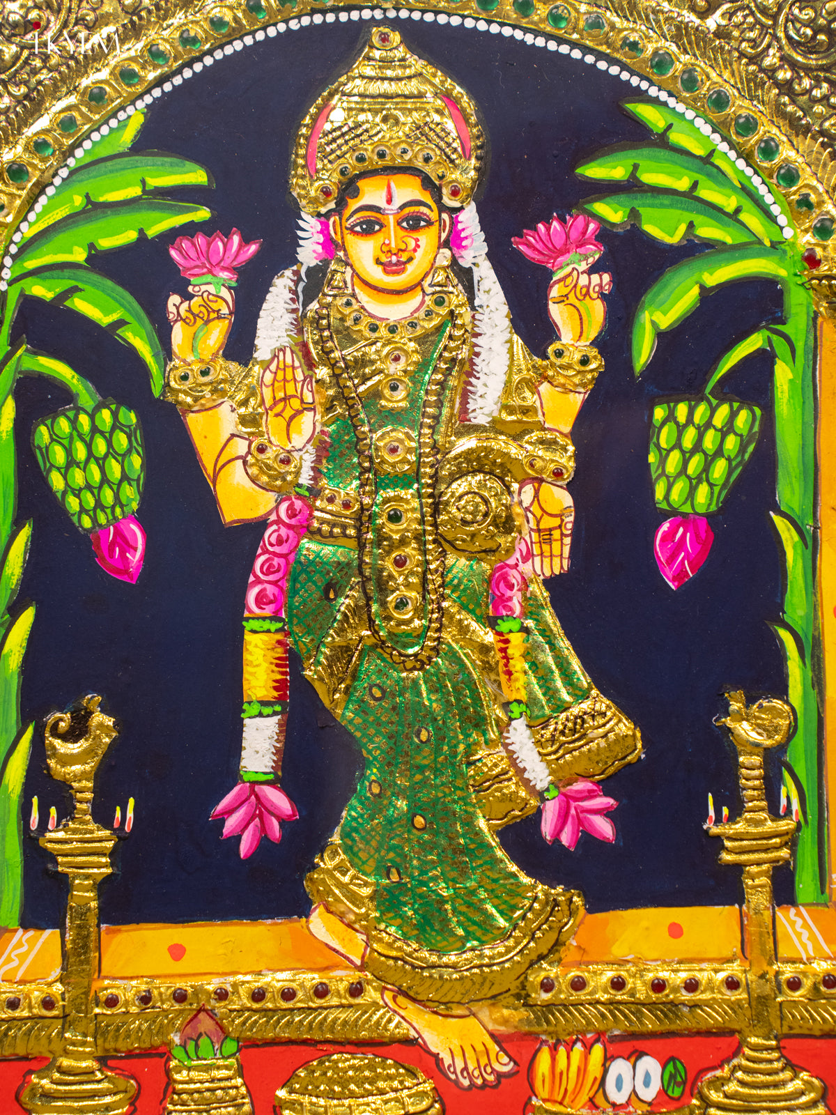 Lakshmi - Tanjore Painting (15x13) - KB01123