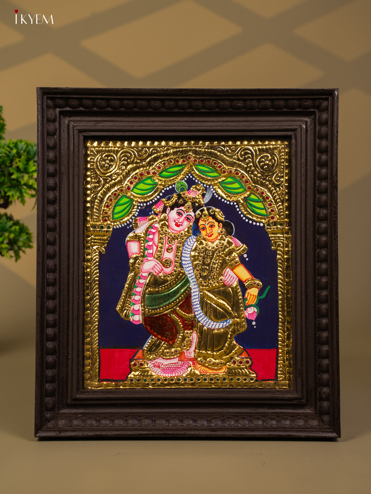 Radha Krishna - Tanjore Painting (15x13) - KB01124