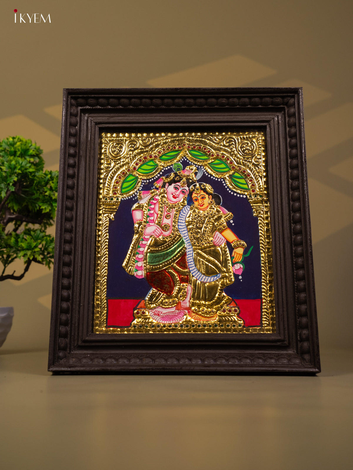 Radha Krishna - Tanjore Painting (15x13) - KB01124