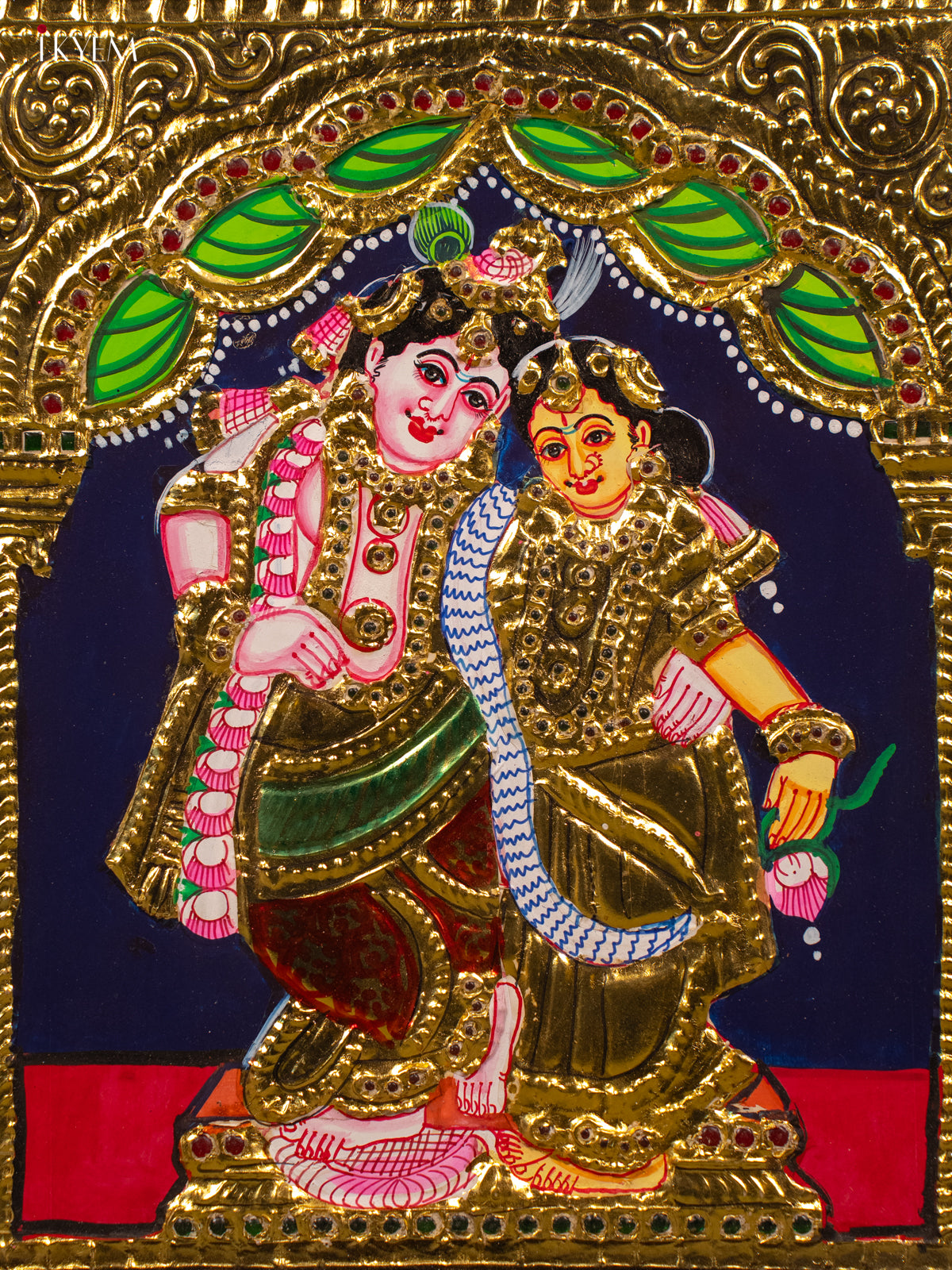 Radha Krishna - Tanjore Painting (15x13) - KB01124