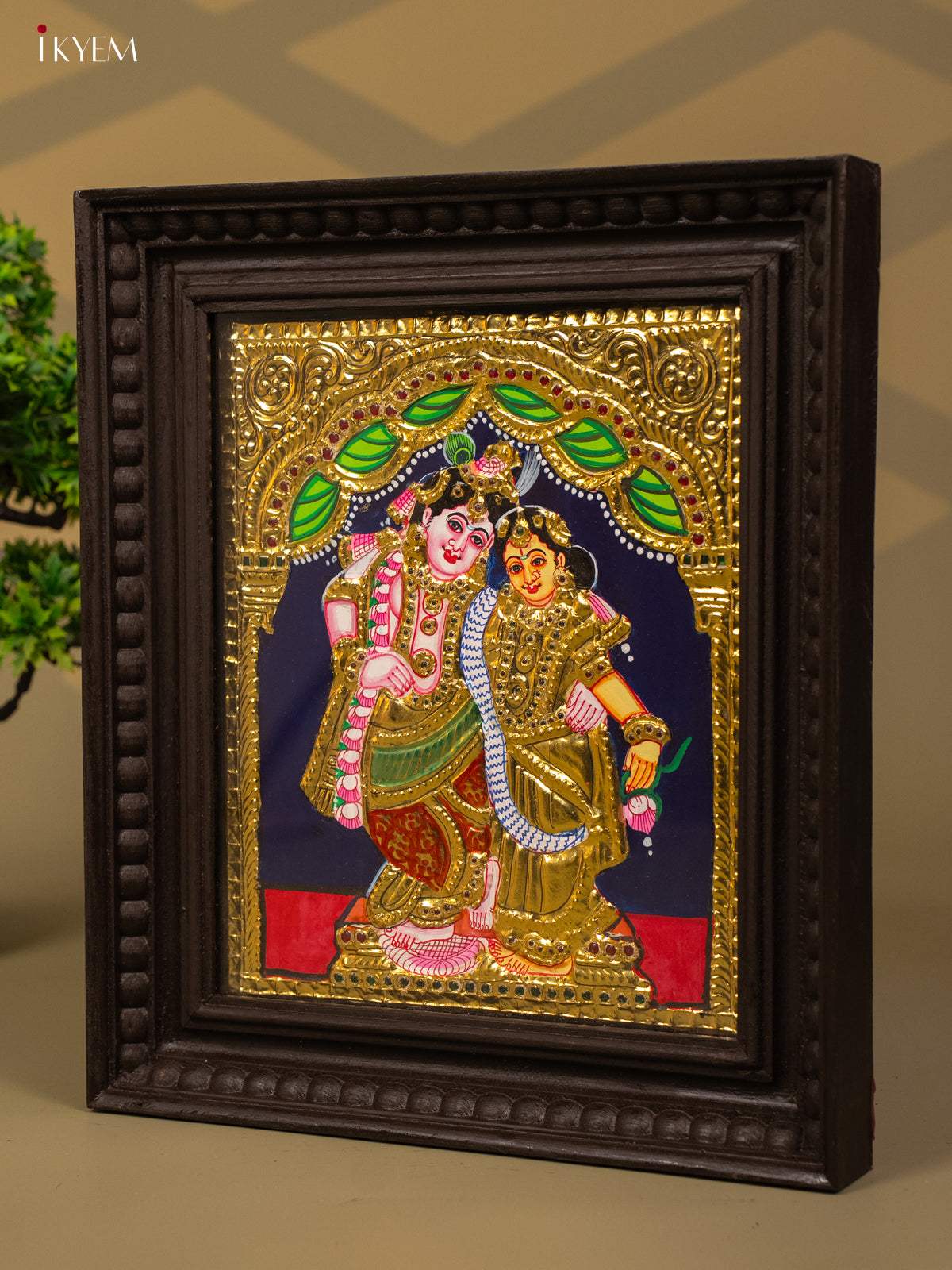 Radha Krishna - Tanjore Painting (15x13) - KB01124