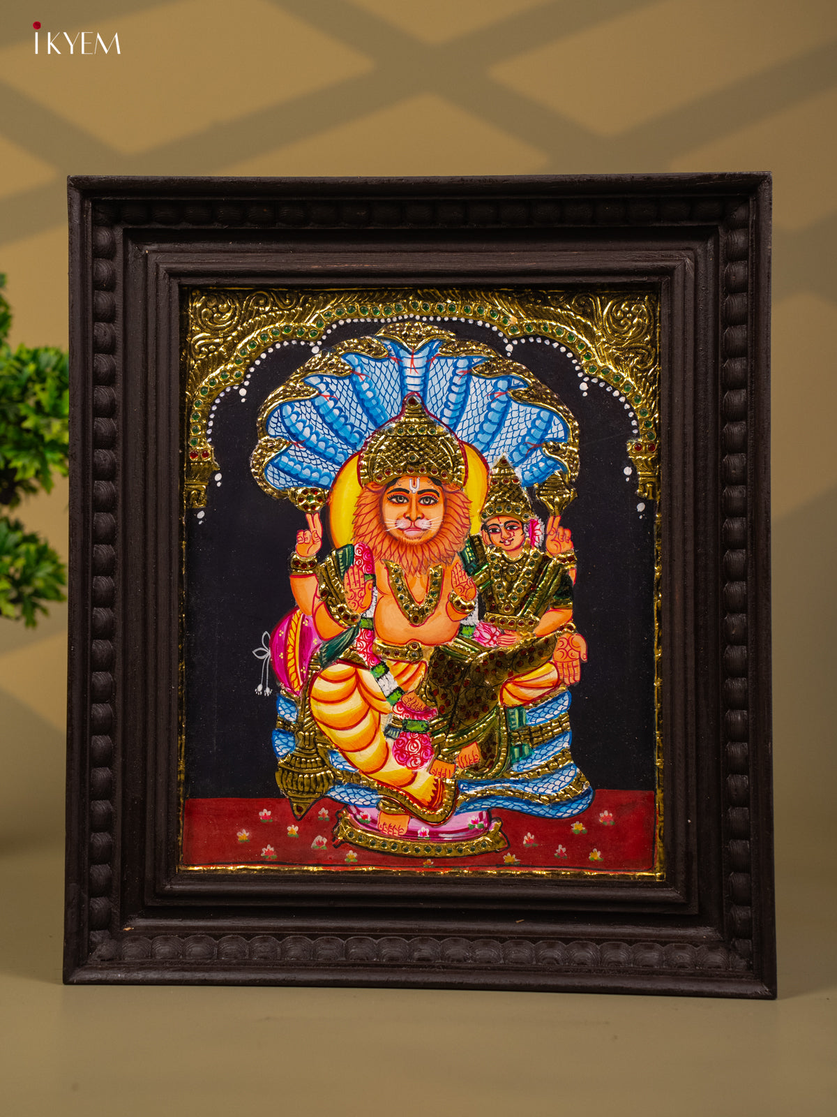 Lakshmi Narasimha - Tanjore Painting (15x13) - KB01126