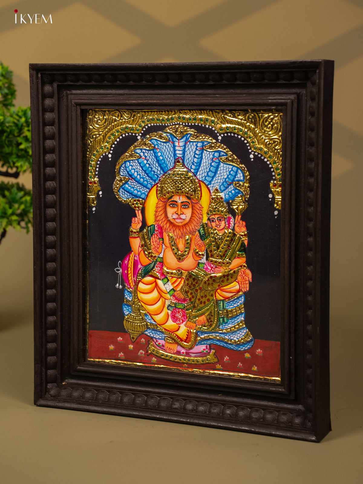 Lakshmi Narasimha - Tanjore Painting (15x13) - KB01126