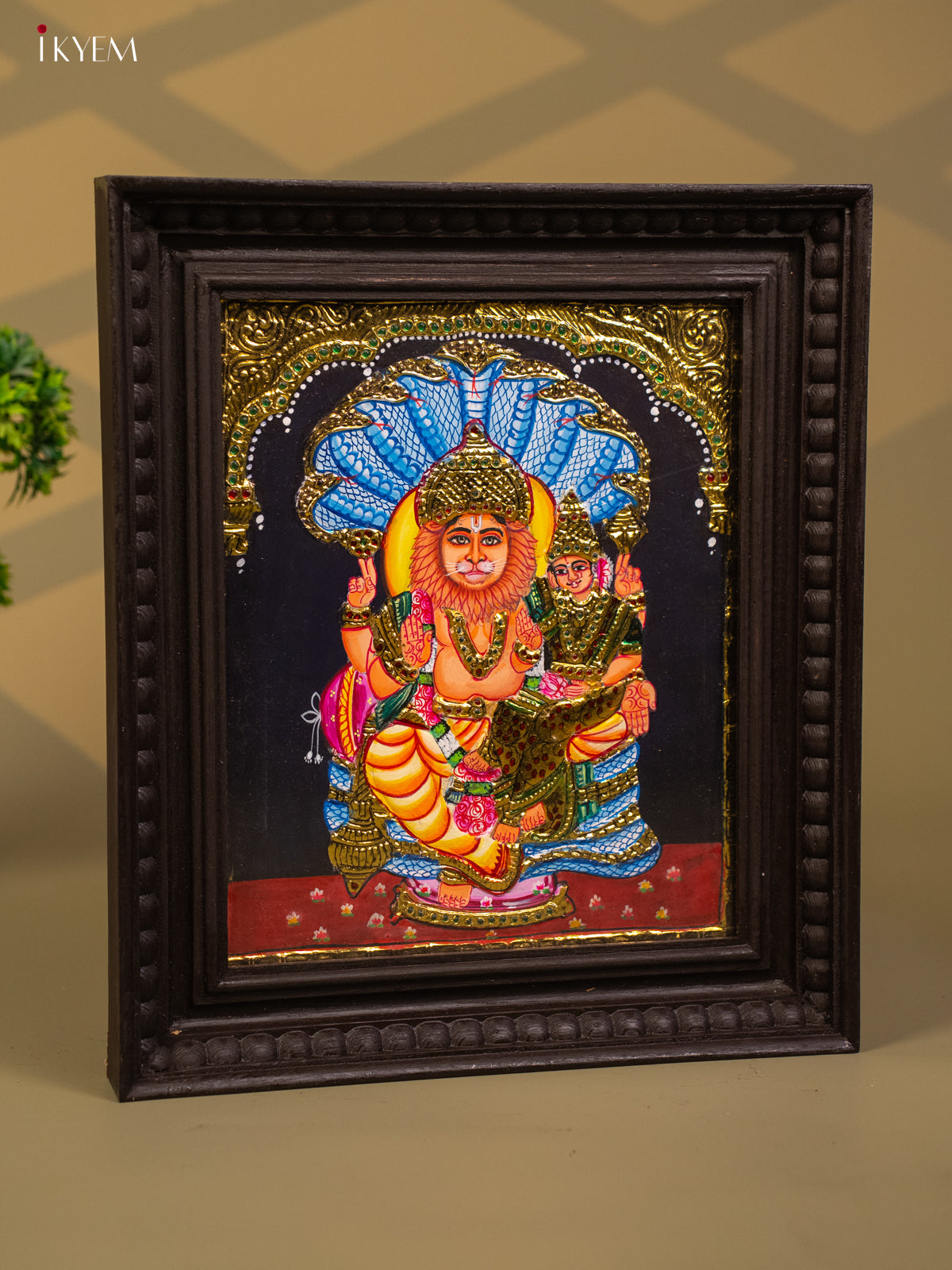 Lakshmi Narasimha - Tanjore Painting (15x13) - KB01126