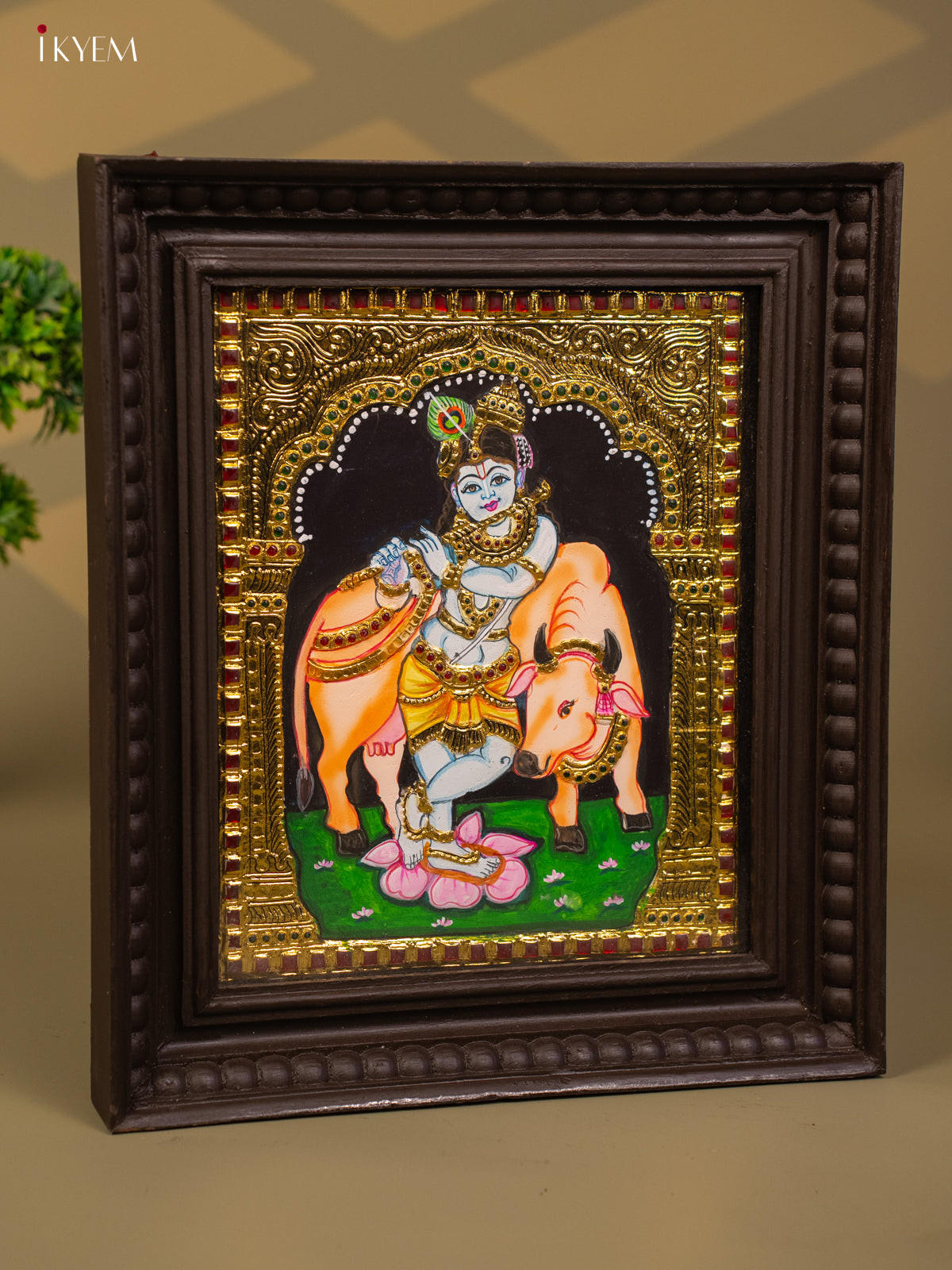 Krishna - Tanjore Painting (15x13) - KB01127