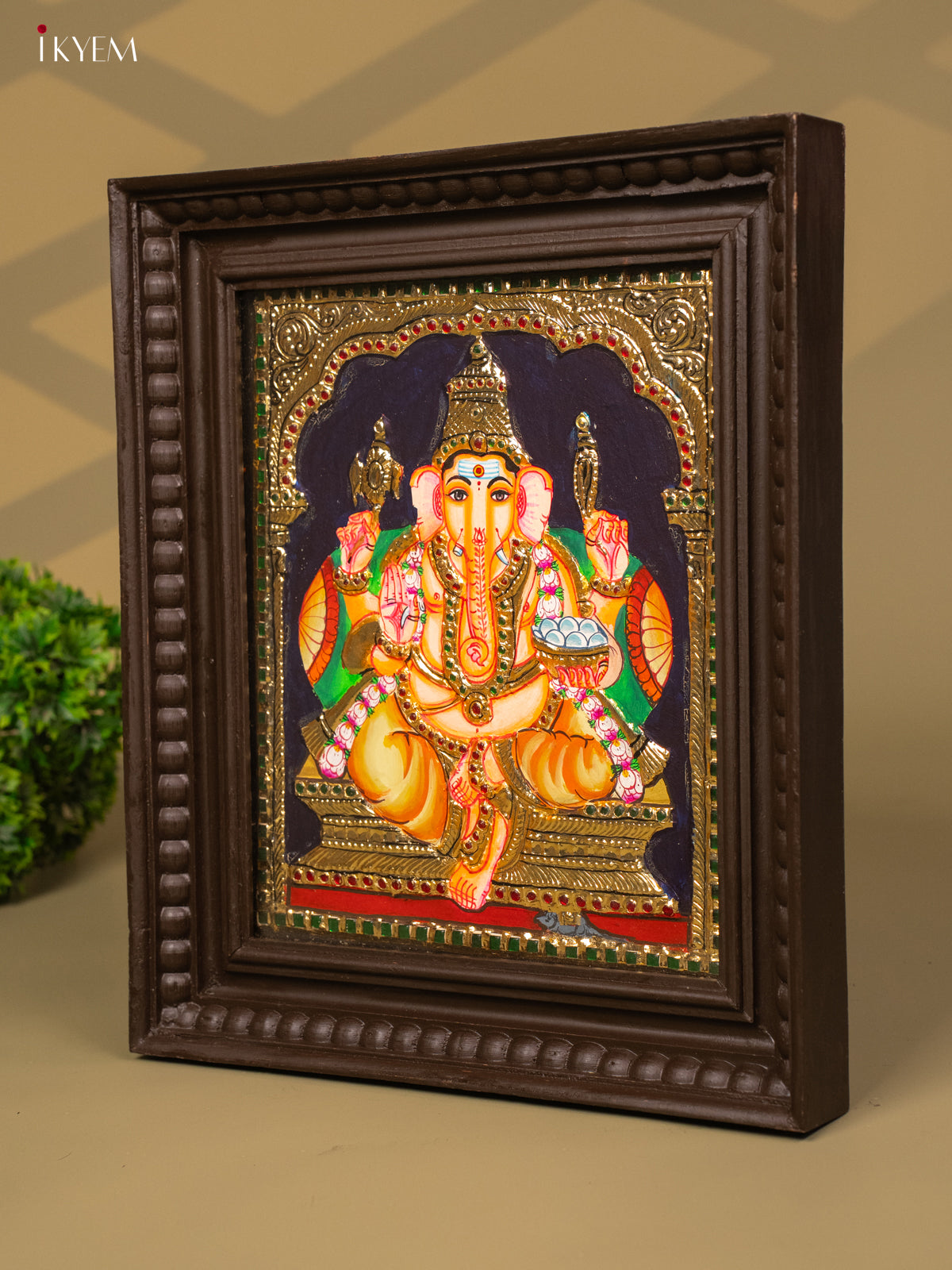 Ganesha - Tanjore Painting (15x13) - KB01128