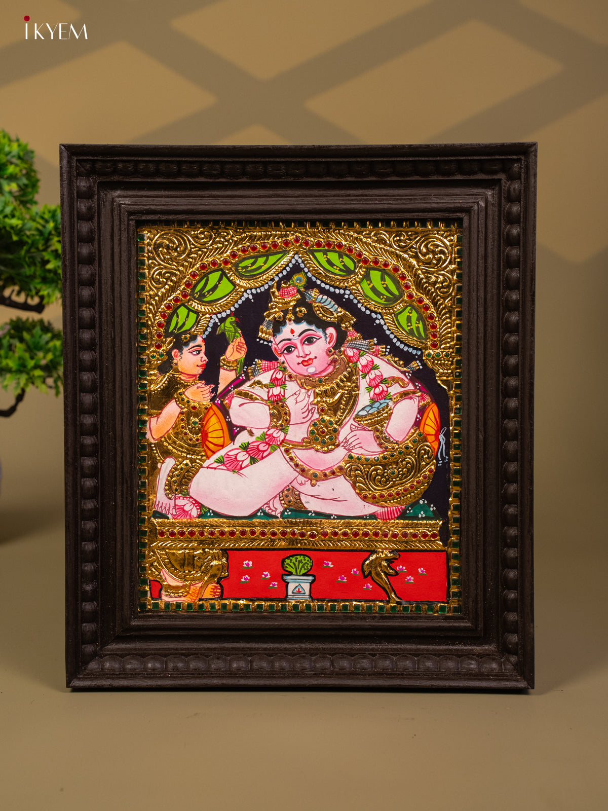 Baby Krishna - Tanjore Painting (15x13) - KB01131