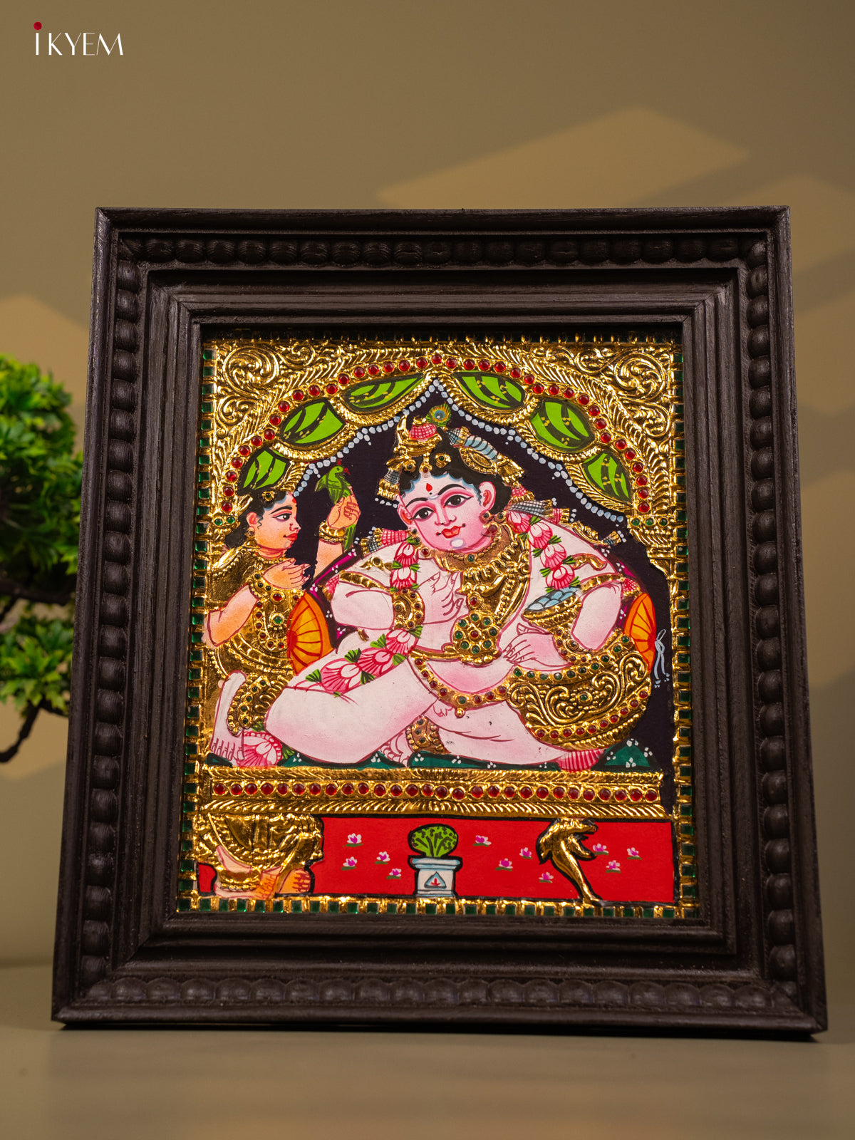 Baby Krishna - Tanjore Painting (15x13) - KB01131